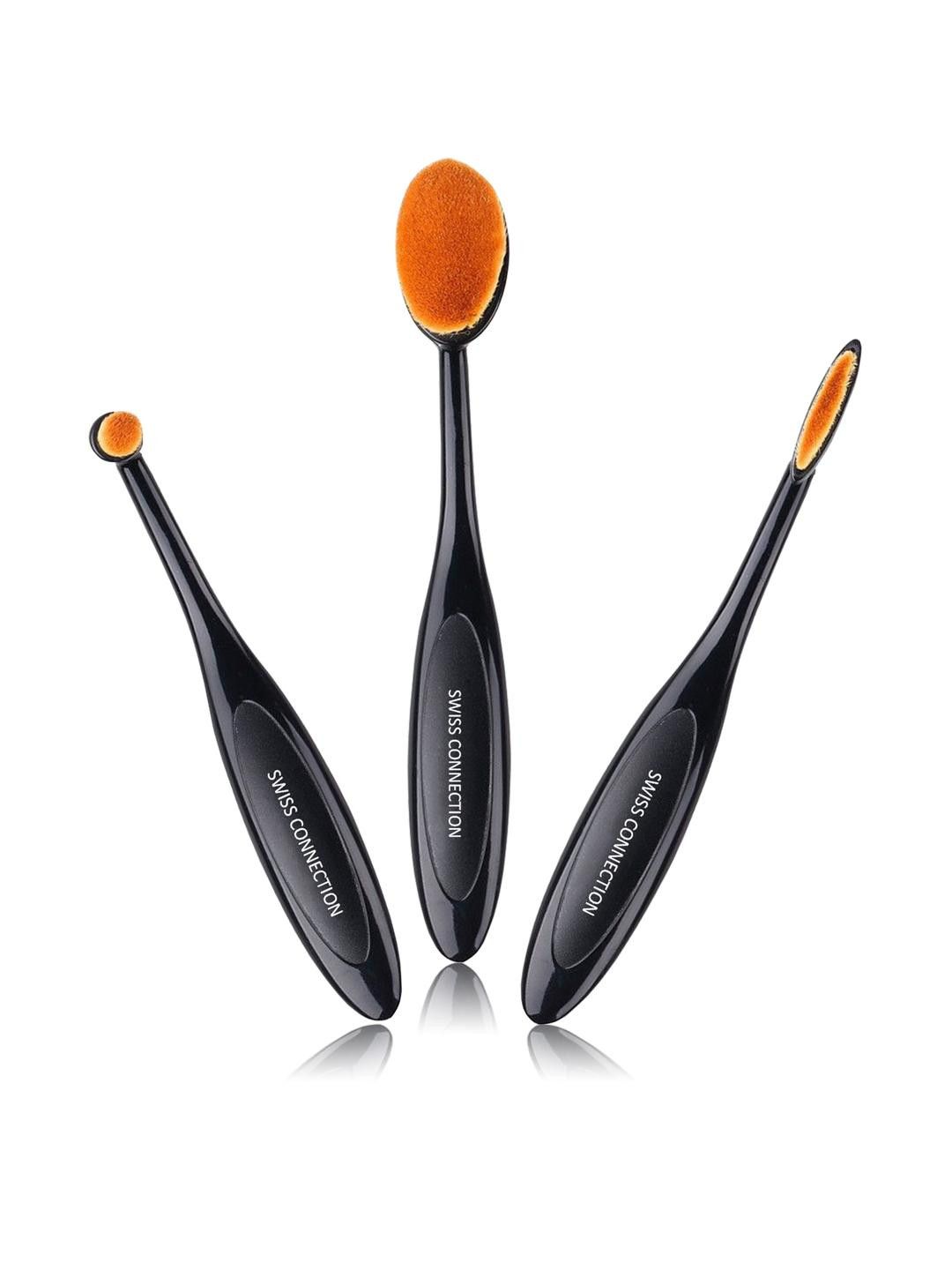 Swiss Connection Pack of 3 Oval Makeup Brush Set