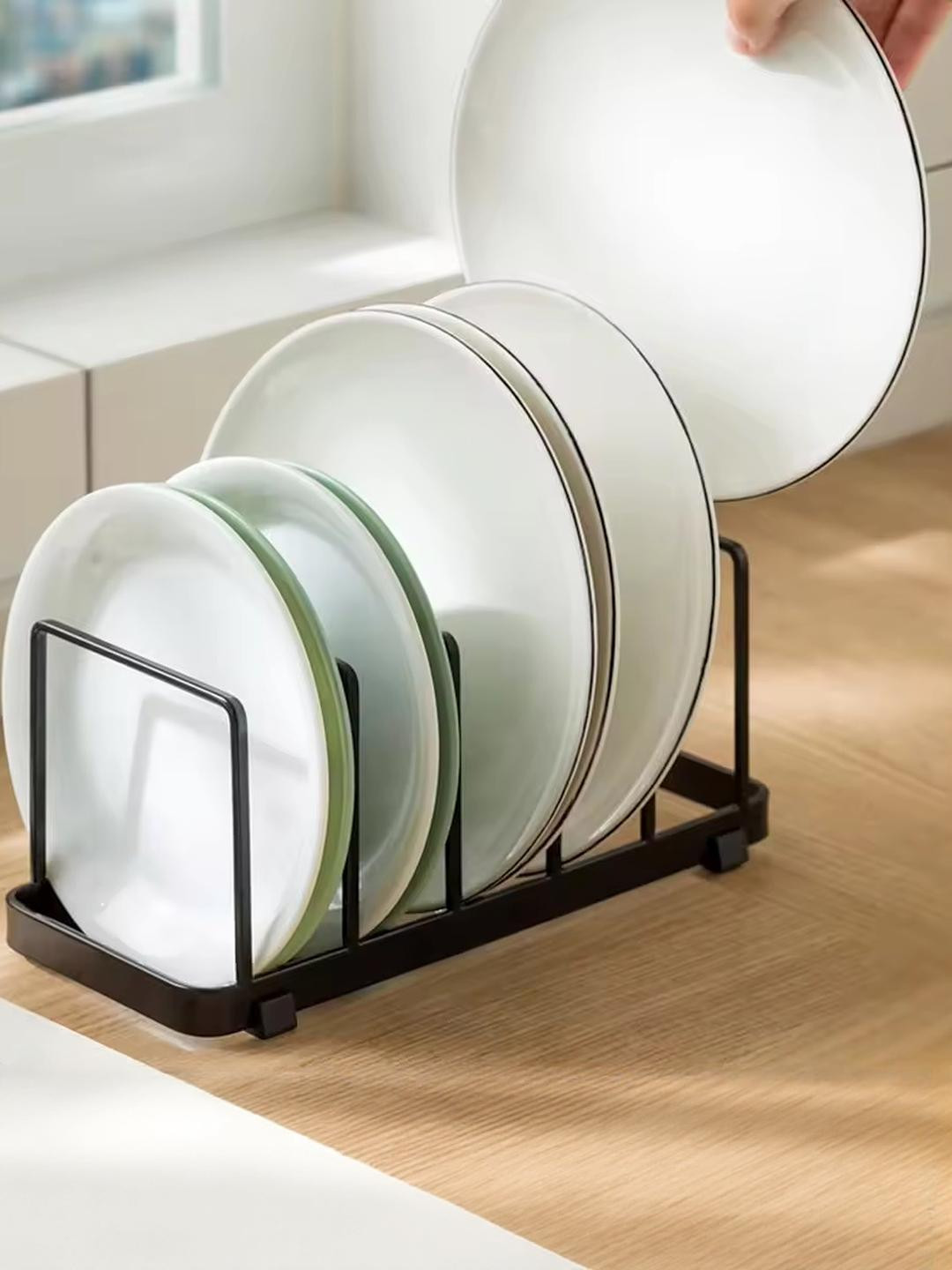 Arhat Organizers Black Plate Rack Organisers