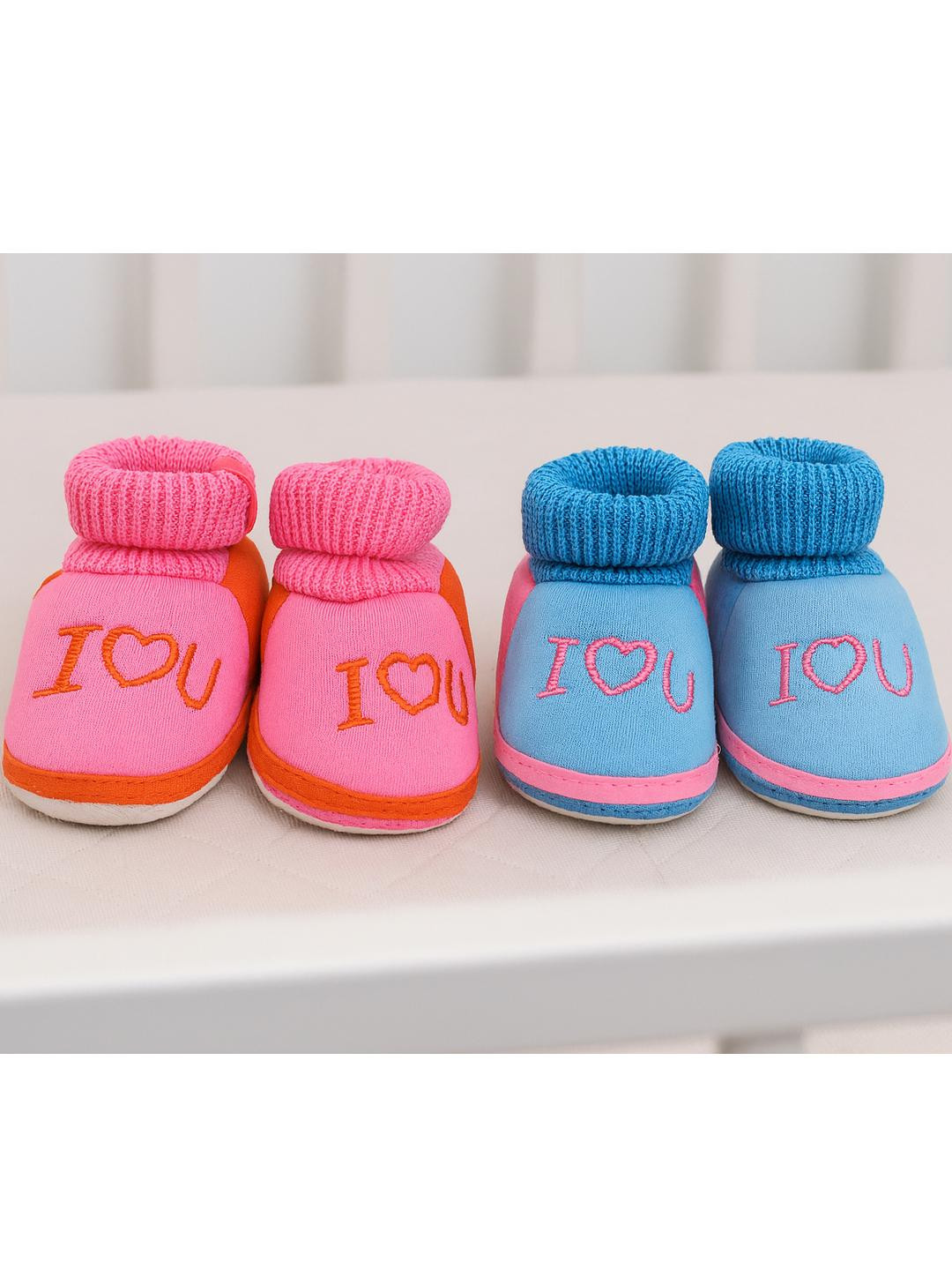 ONFEET Set of 2 Girls Multicolored Baby Booties
