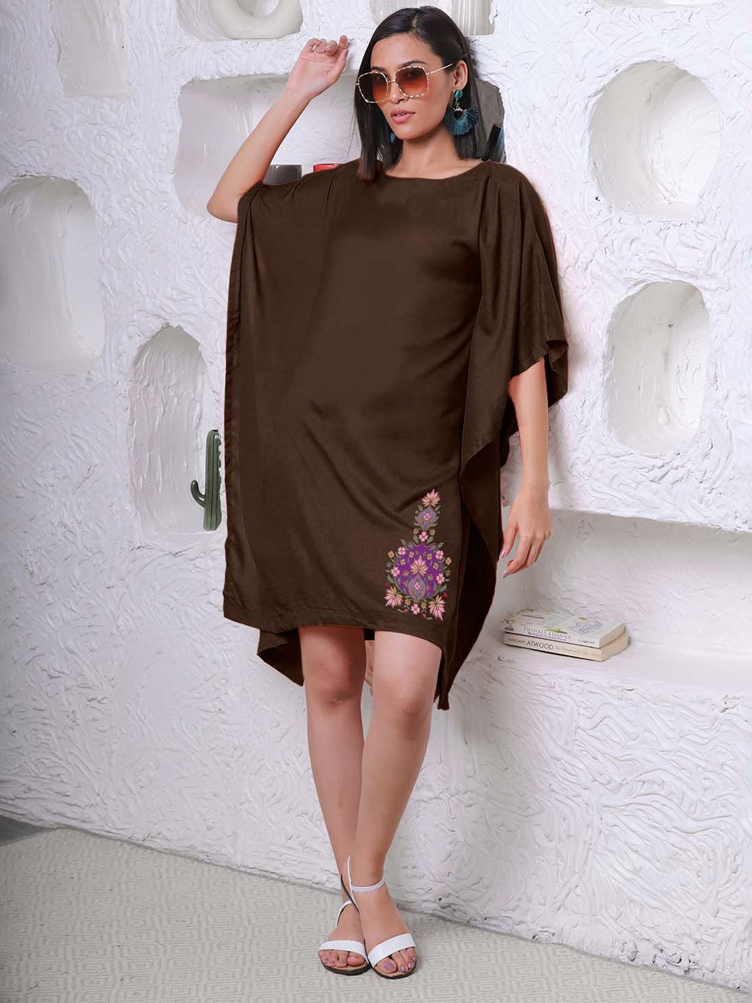 LetsDressUp Coffee Rayon Kaftan Beauty