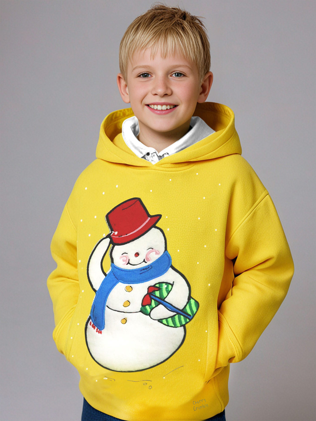 Cherry Crumble Kids Hooded Sweatshirt With Applique Embroidery