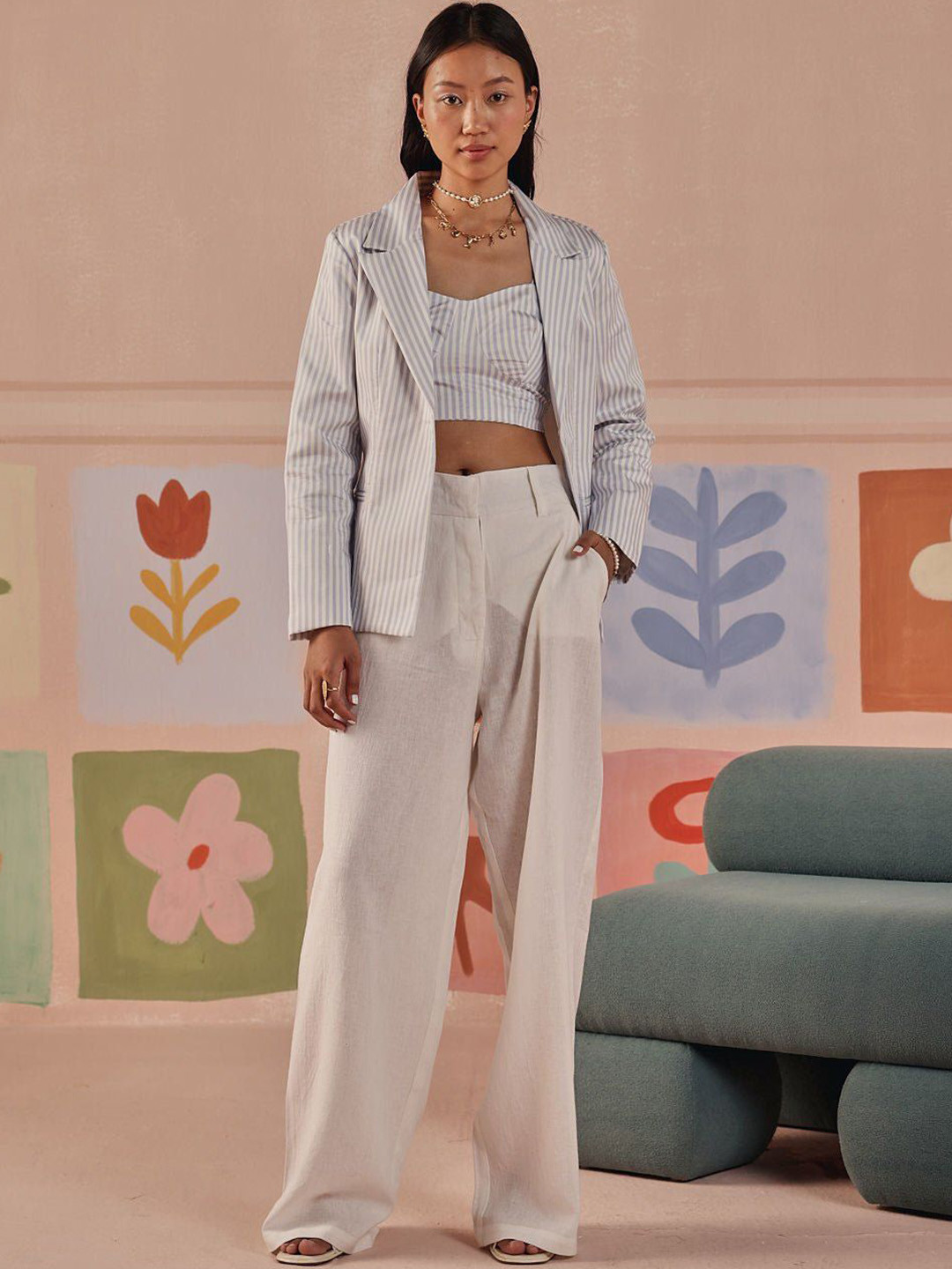 Sage by Mala Single-Breasted Blazer
