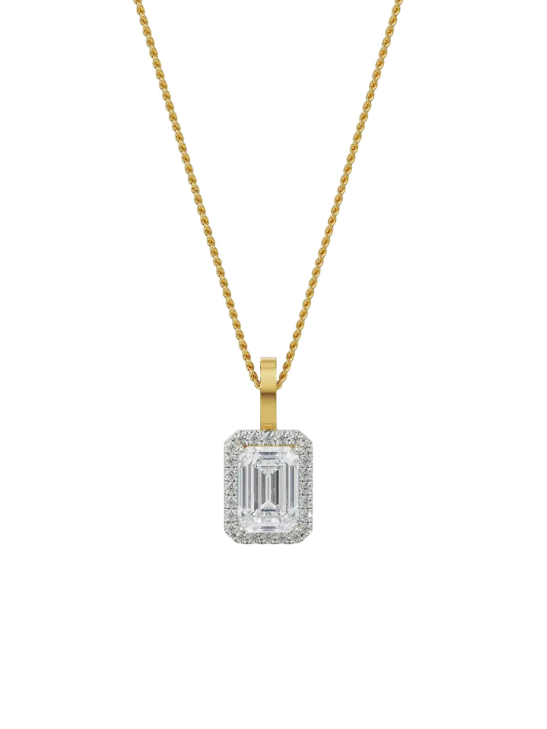 Emori 18KT Gold & Lab Diamond Pendant & Chain