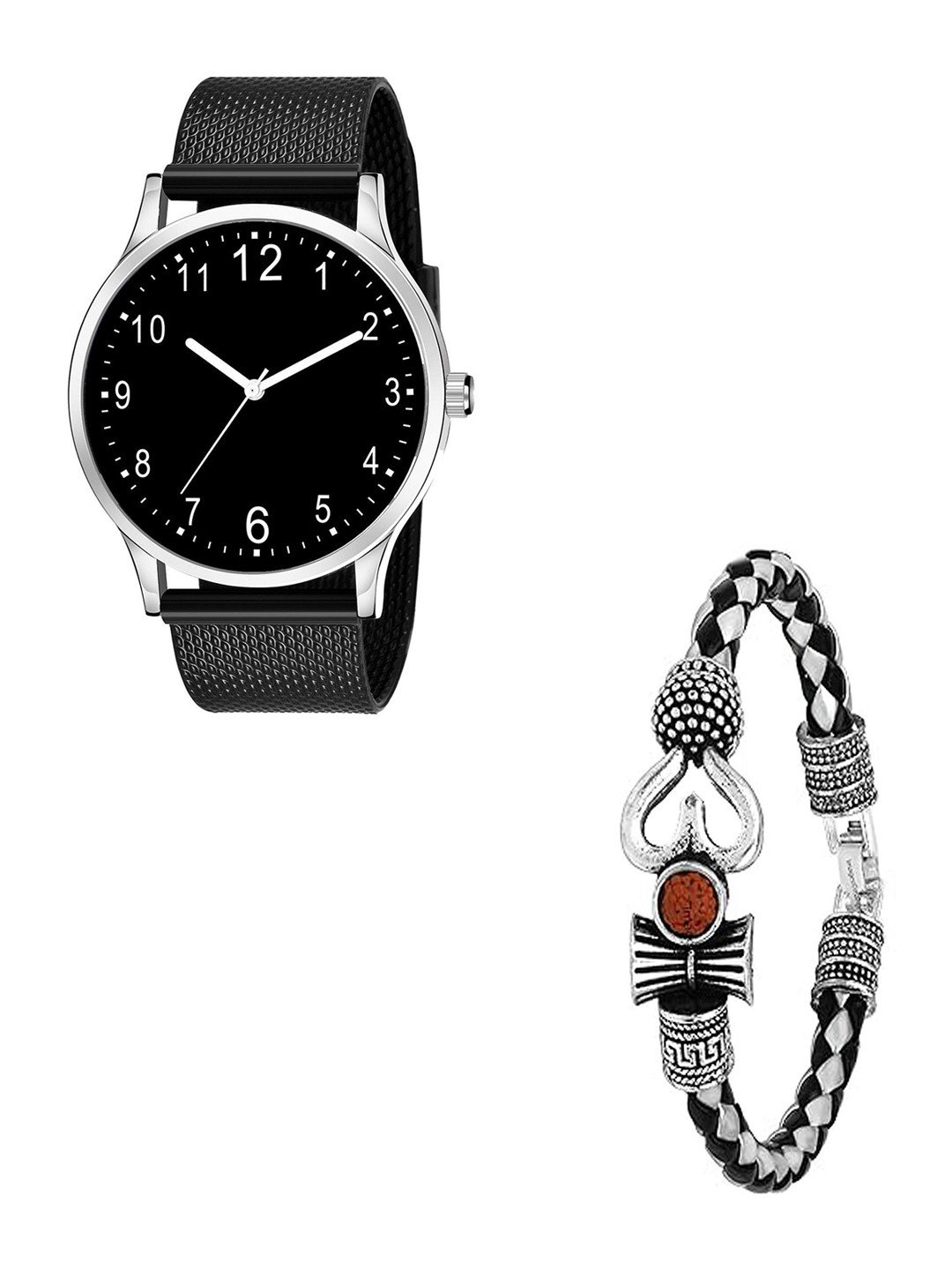 JUST LIKE Unisex Printed Dial & Bracelet Style Straps Watch Gift Set WATH8BCQ6NXYGZTY