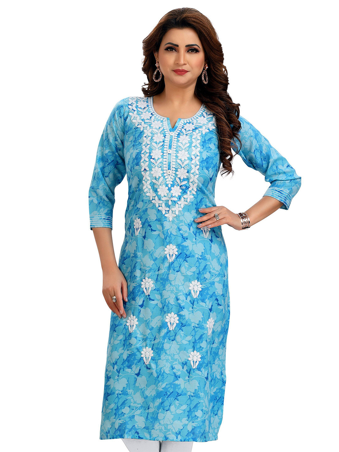 Meher Impex Women Floral Printed Daily Cotton Straight Kurta