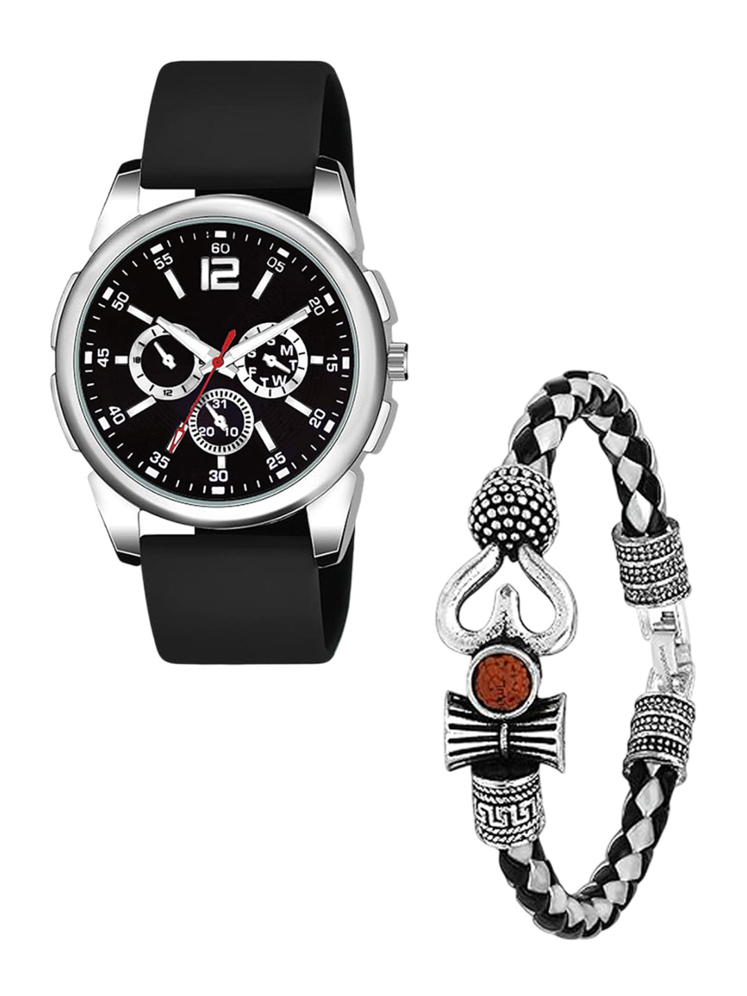 JUST LIKE Unisex Bracelate & Analogue Watch Gift Set WATH8RBXFWBSKCBW