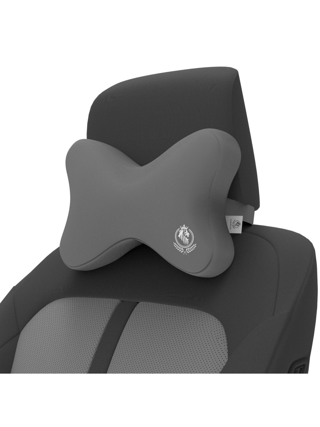 MRRON Grey Memory Foam Filled Cotton Travel Pillow