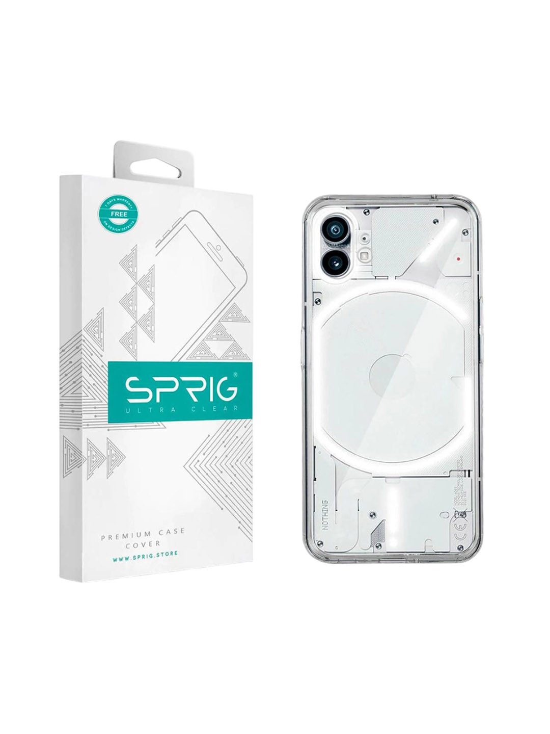 SPRIG Nothing Phone 1 Bayer Transparent Back Cover