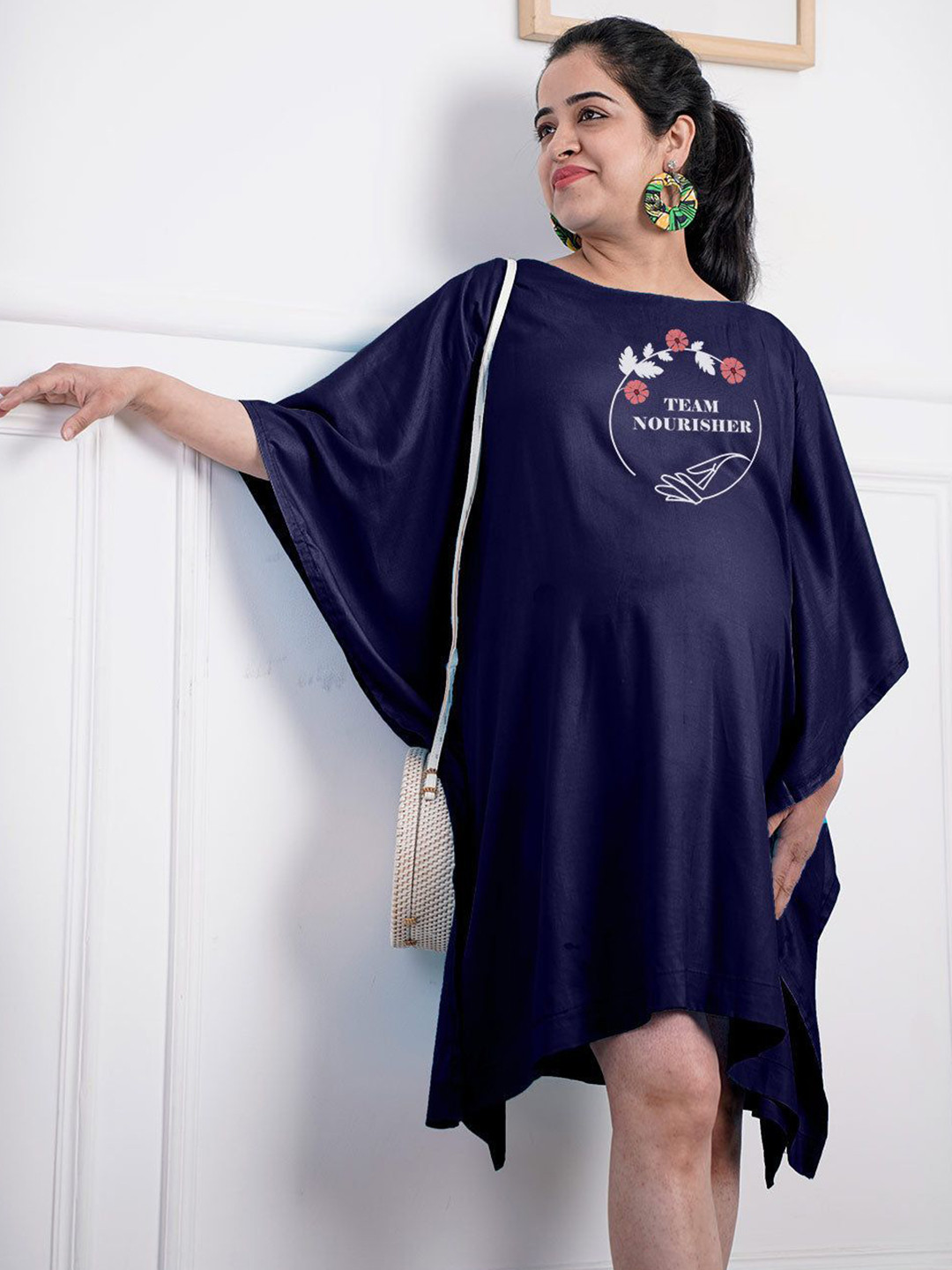 LetsDressUp Nourisher Women Kimono Sleeve Maternity Kaftan Dress