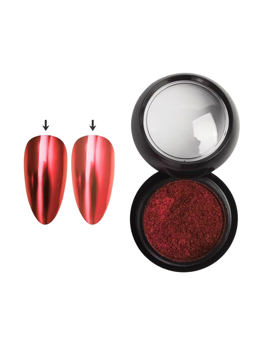 FEELHIGH High Pigmented Nail Chrome Powder - Red