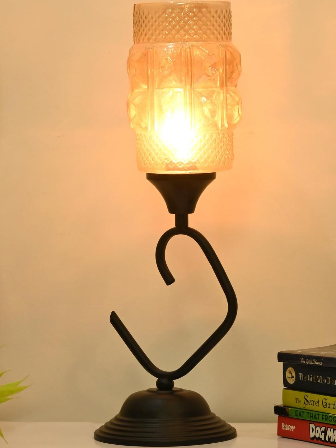 SOMIL Gold Glass Cylinder Table Lamps