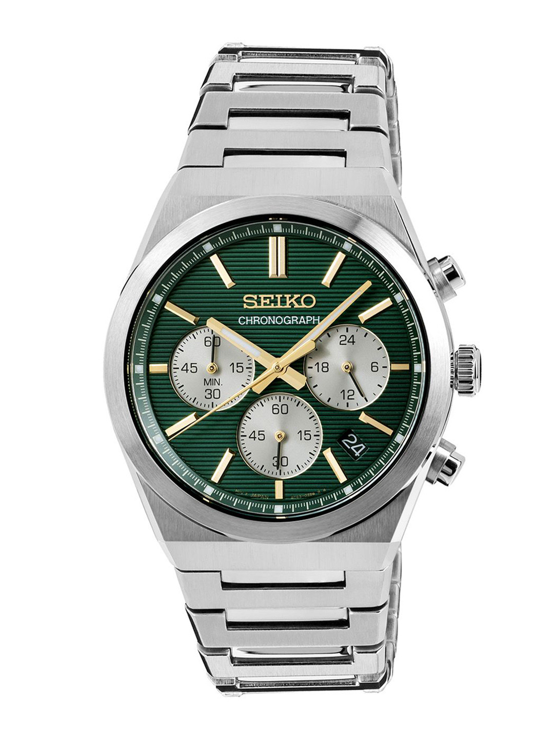 SEIKO Men Stainless Steel Bracelet Style Straps Analogue Motion Powered Watch SSB461P1