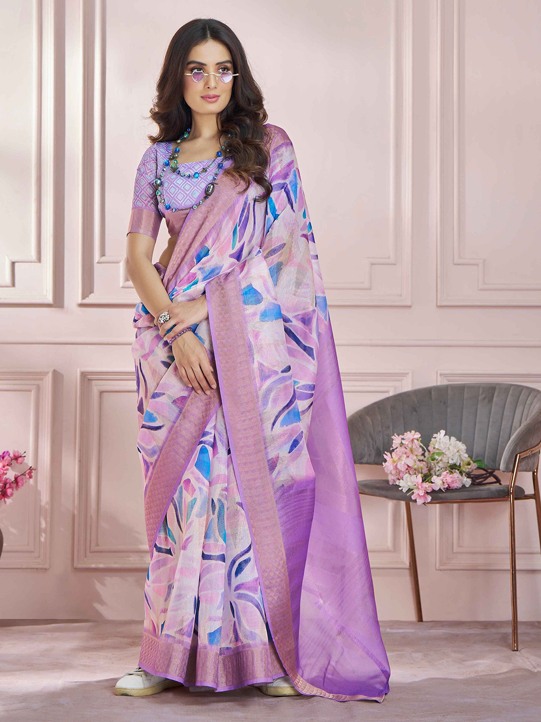 Smart Stree Zari Silk Cotton Saree