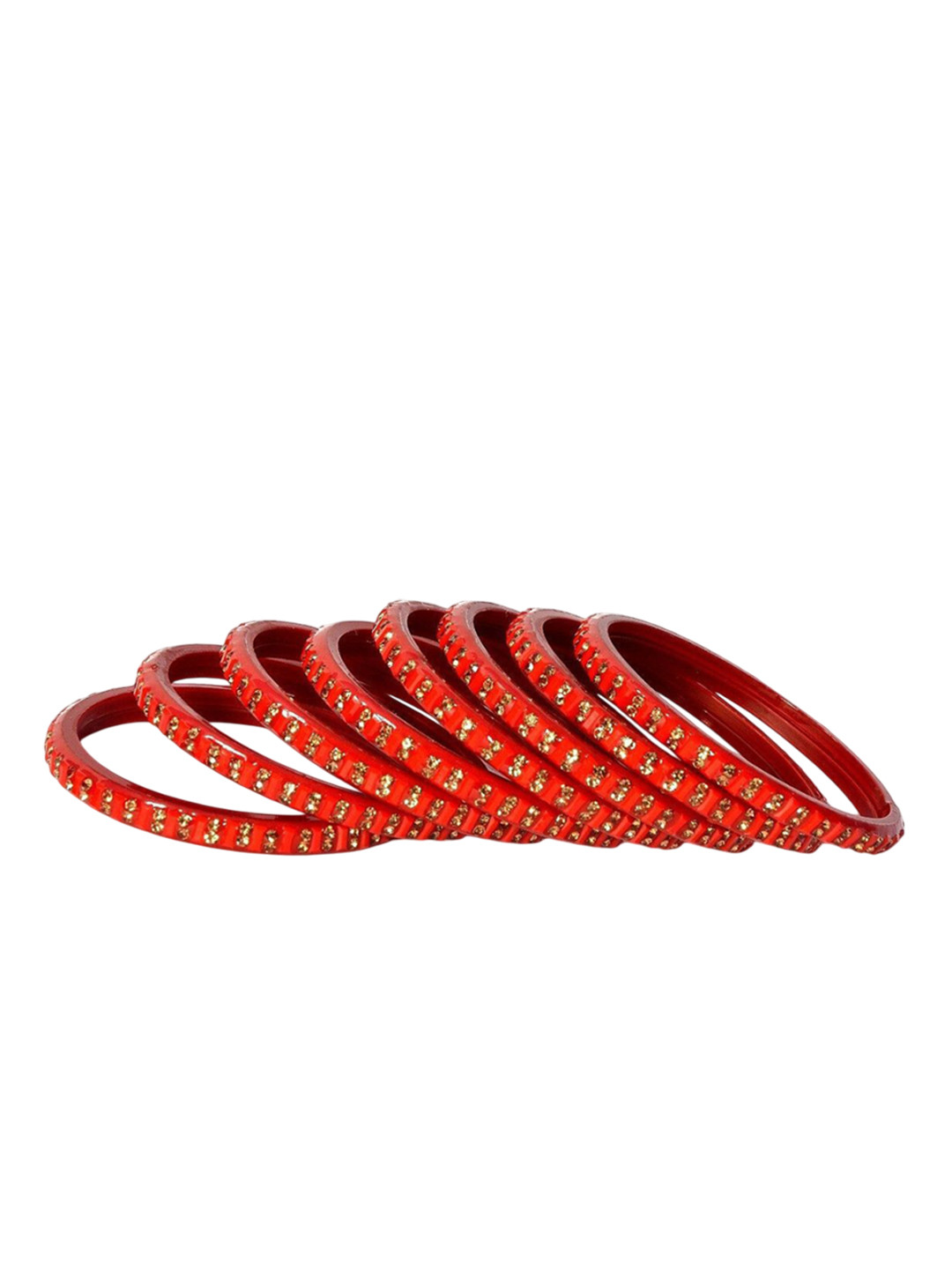 Unique dream Set Of 8 Dotted Glass Bangles