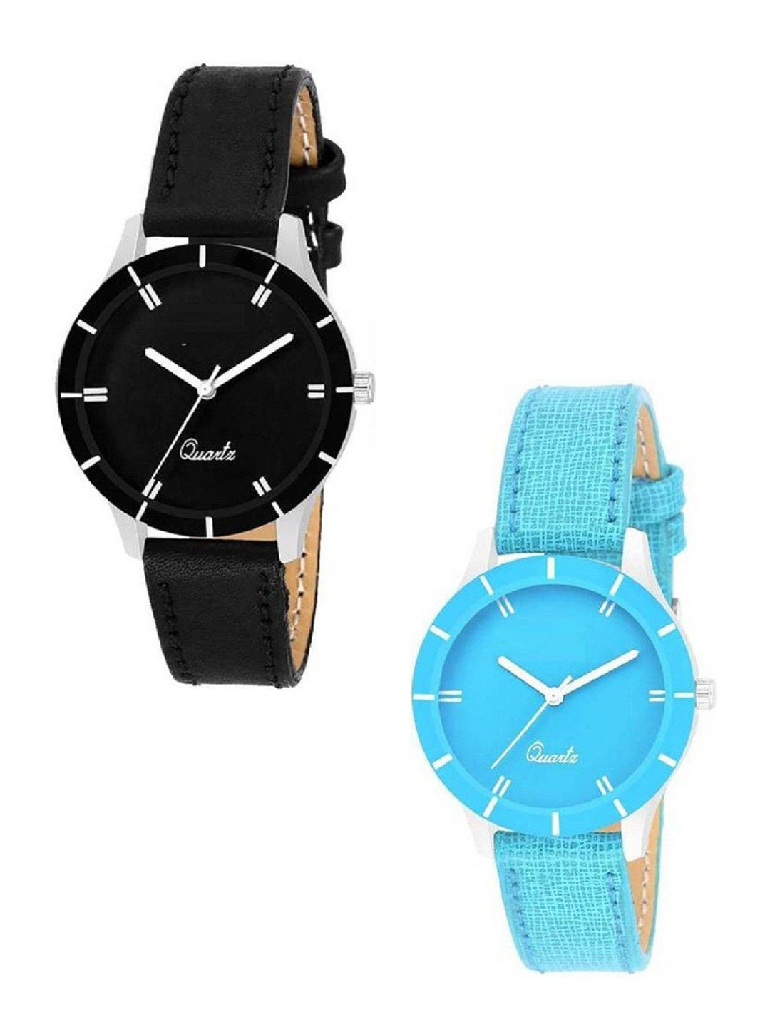 JUST LIKE Women Pack of 2 Leather Straps Analogue Watch WATGVZ58RUSRHZGS
