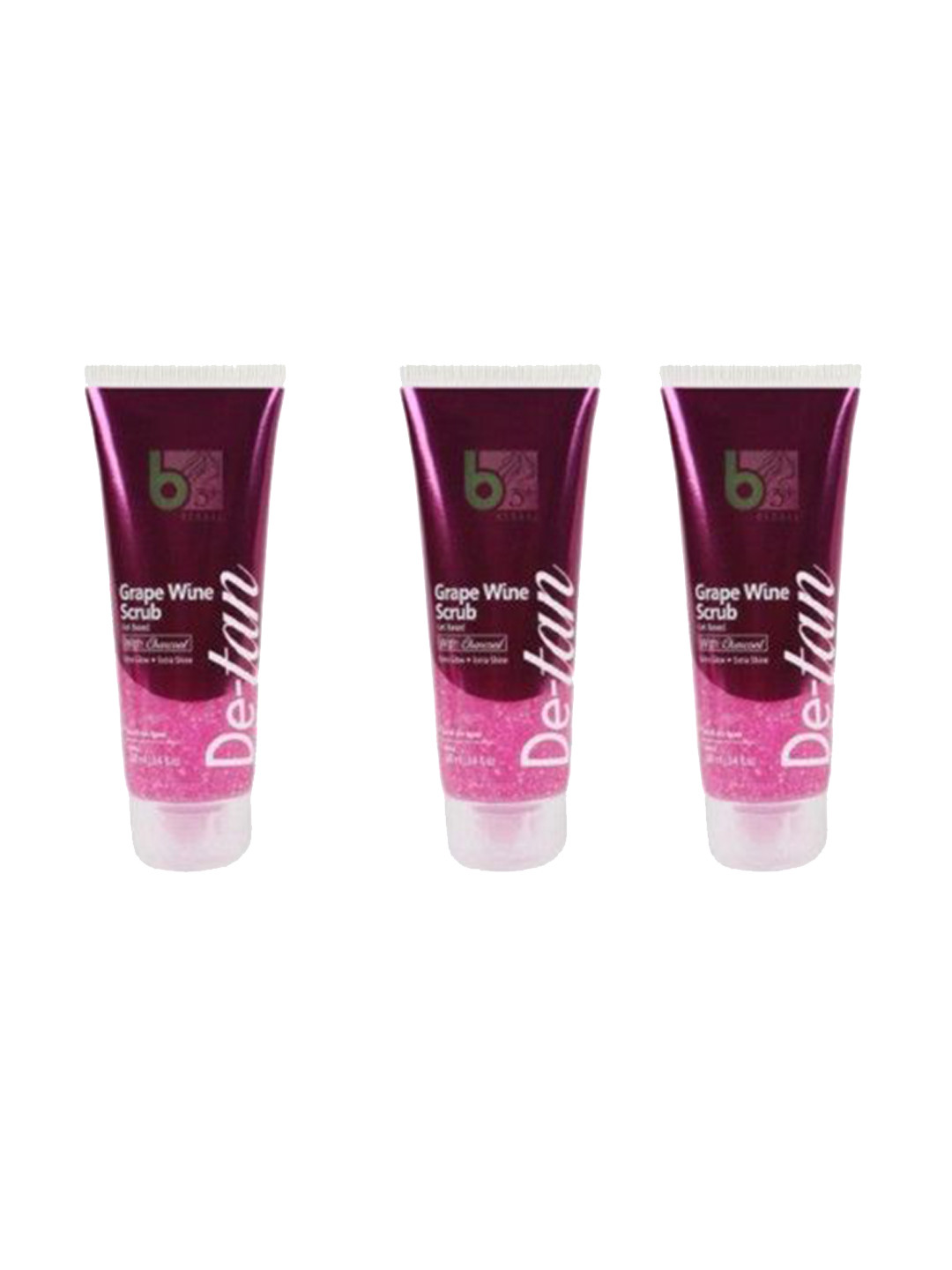 b3+ HERBAL Set Of 3 Grape Wine De Tan Face Scrub - 100 ml Each
