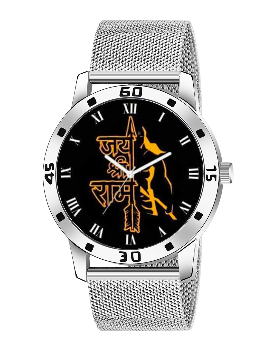 JUST LIKE Unisex Printed Dial & Stainless Steel Straps Analogue Watch WATGKV6YTKS8Z4BY