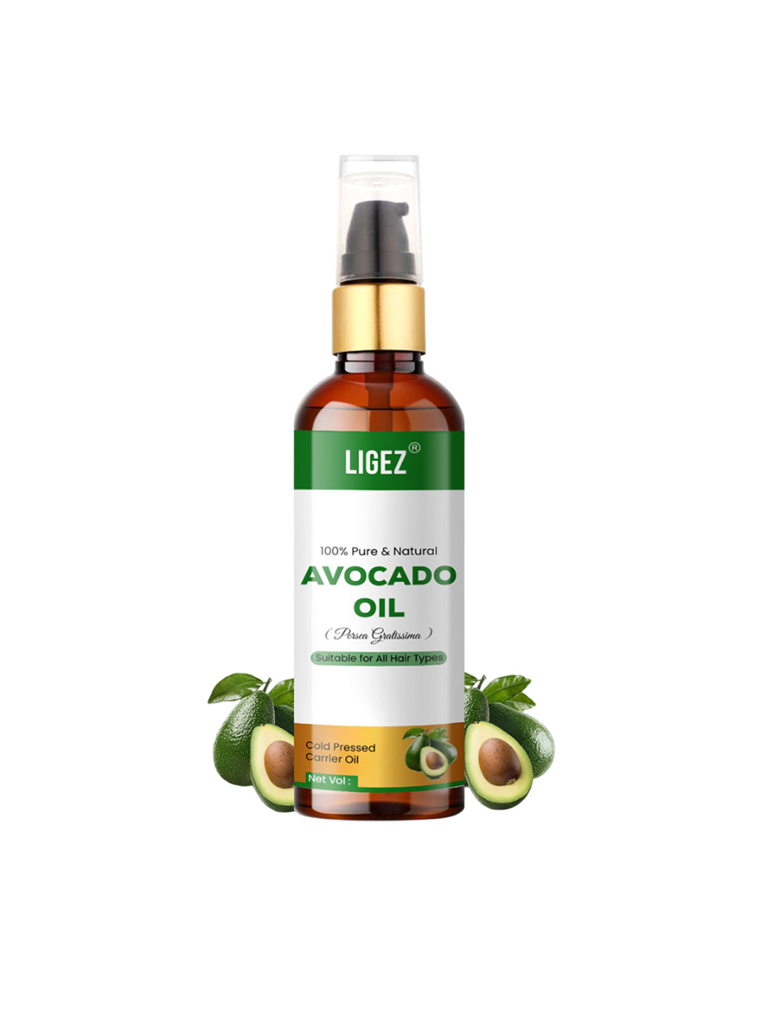 Ligez 100% Natural Cold Pressed Avocado Oil- 100 ml