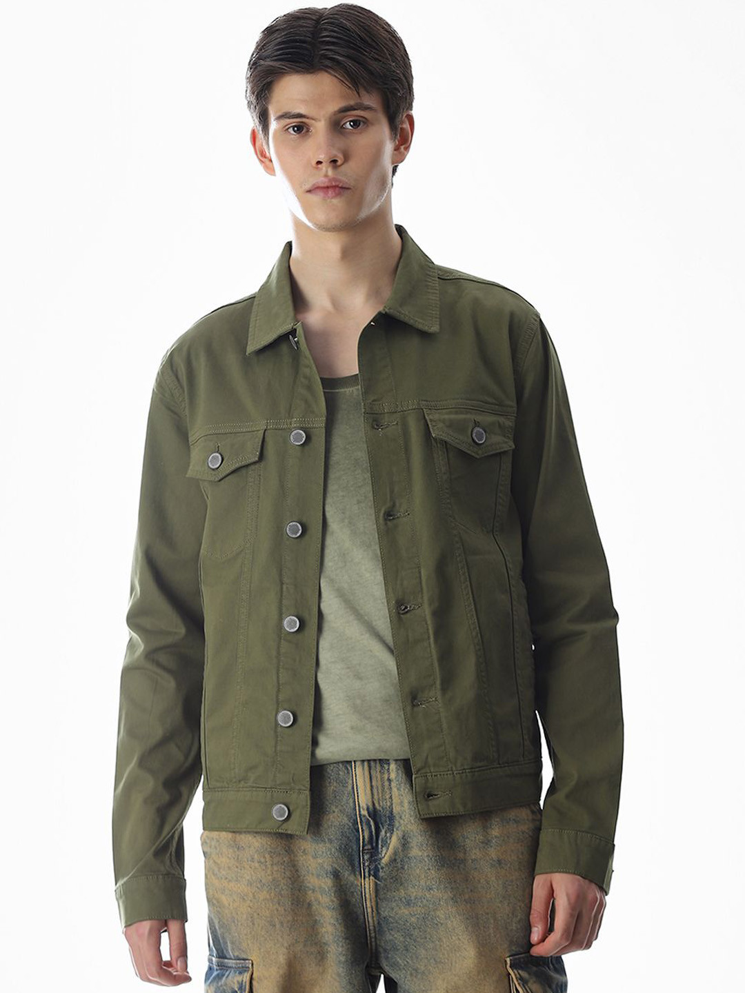 Jack & Jones Shirt Collar Denim Jacket