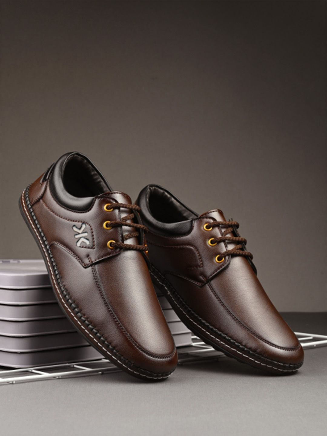 Killer Men Round Toe Lightweight Lace-Ups Derbys