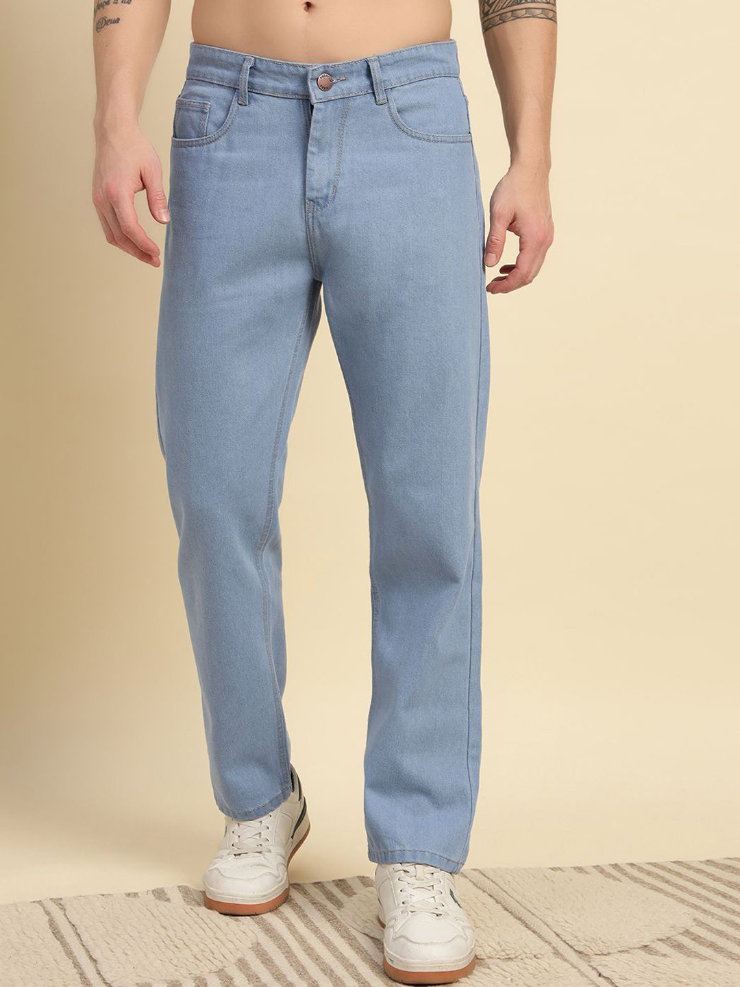 RAGZO Men Mid-Rise Baggy Cotton Jeans