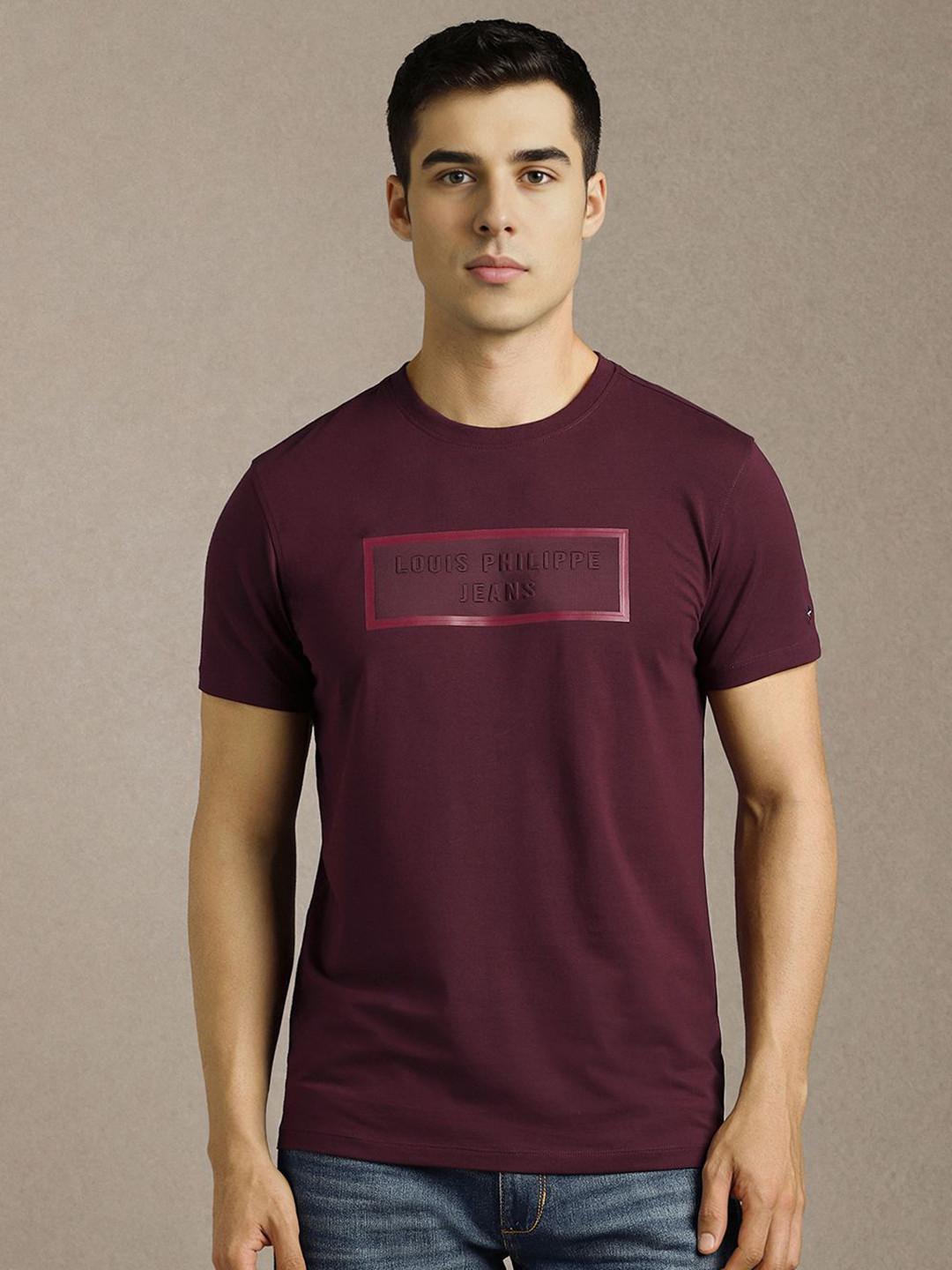 Louis Philippe Jeans Brand Logo Slim Fit T-shirt