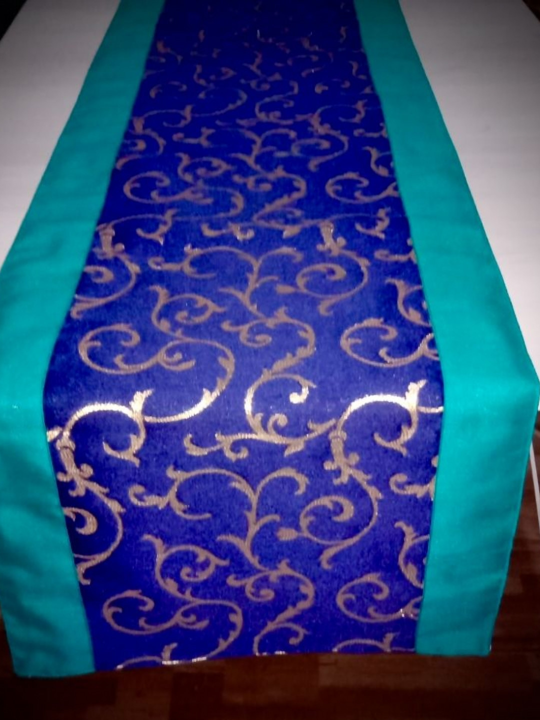 Pinkparrot Blue & Green Printed Table Runner
