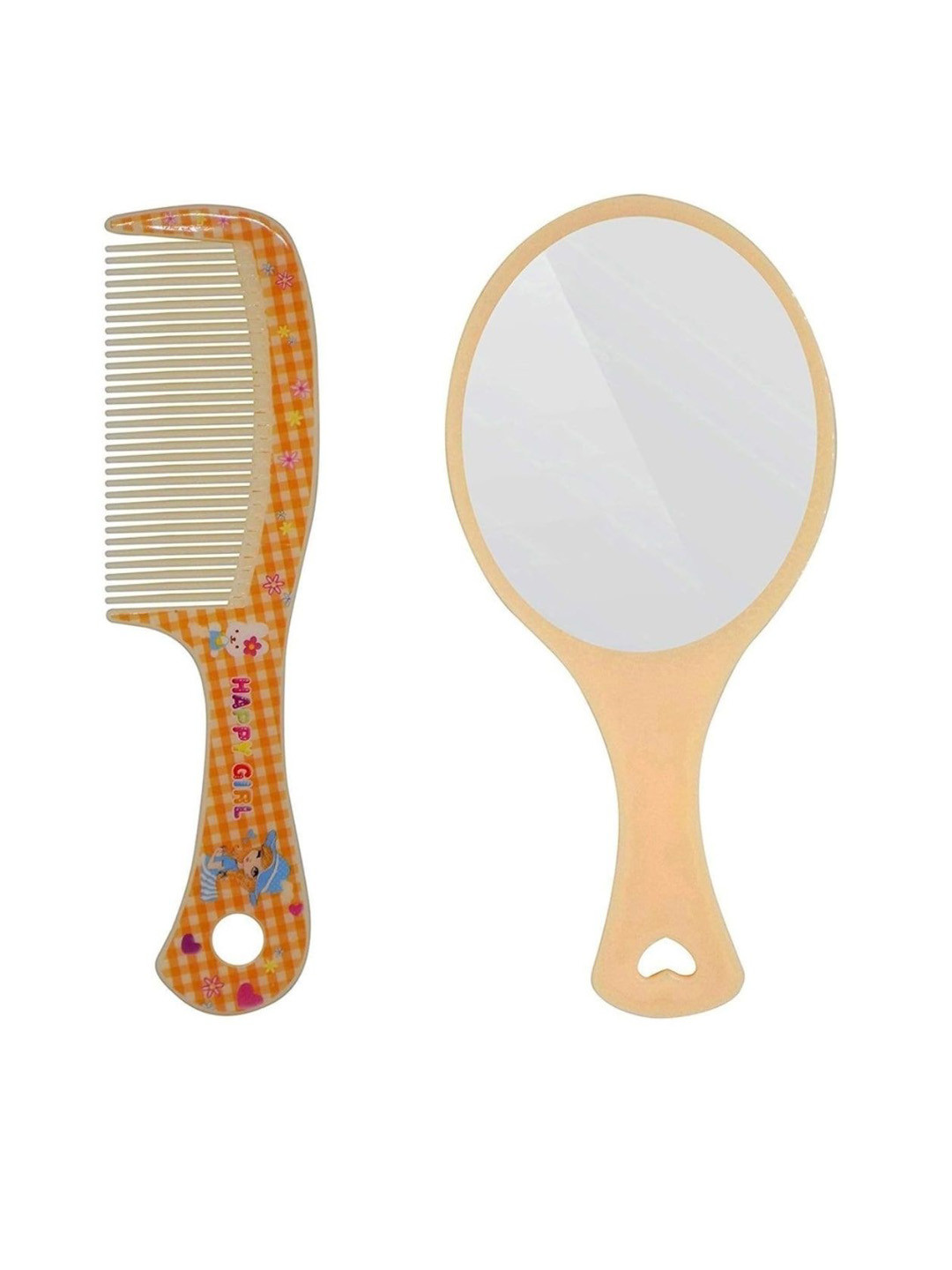 FEELHIGH Set Of 2 Round Mirror With Comb