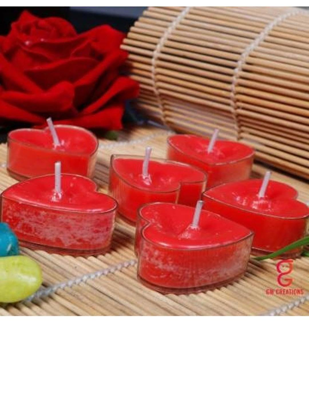 SOMIL Red 6 pieces Scented Tea Light Candle