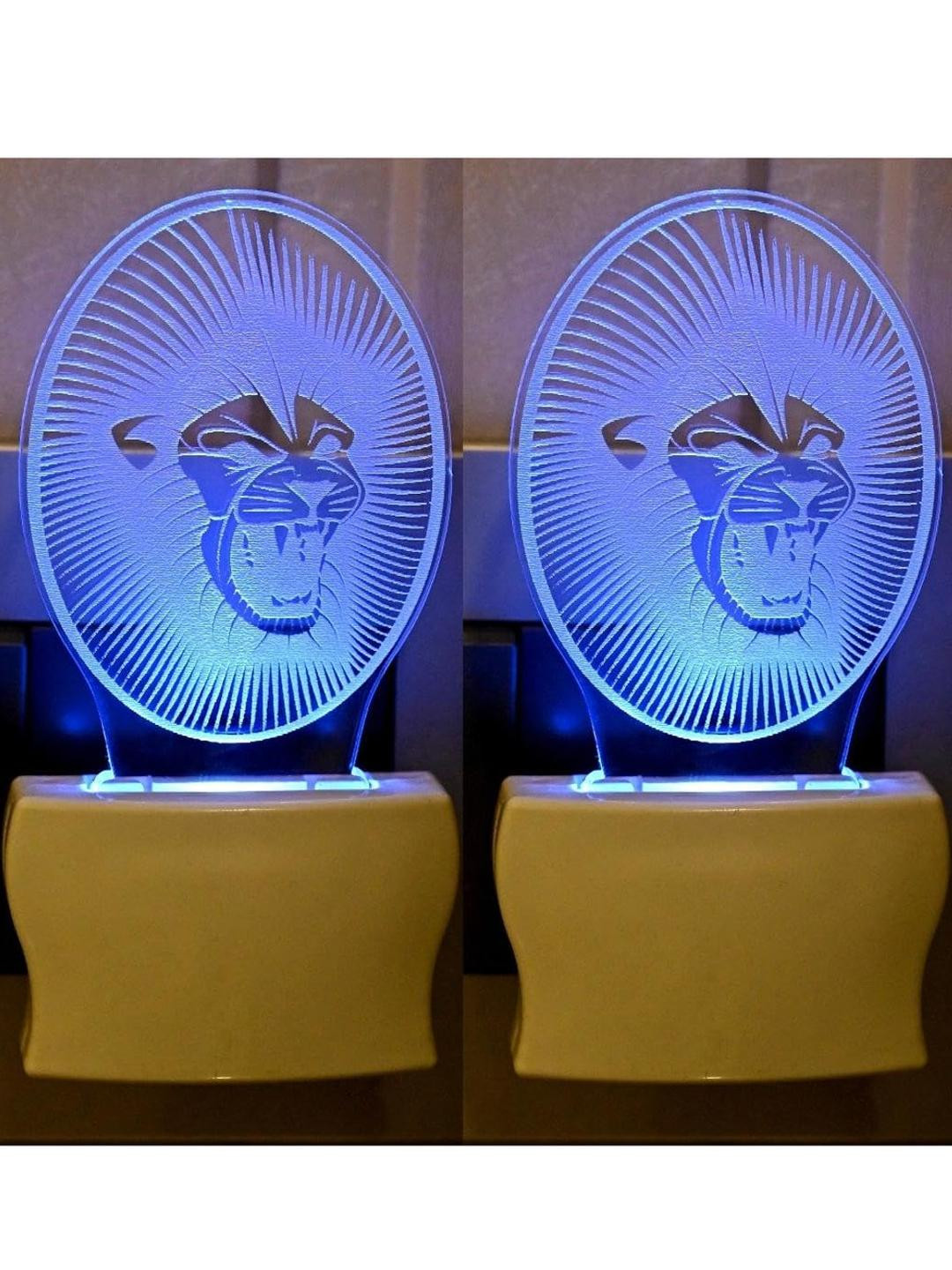 SOMIL Set of 2 Green Glass Abstract shape Wall Lamps