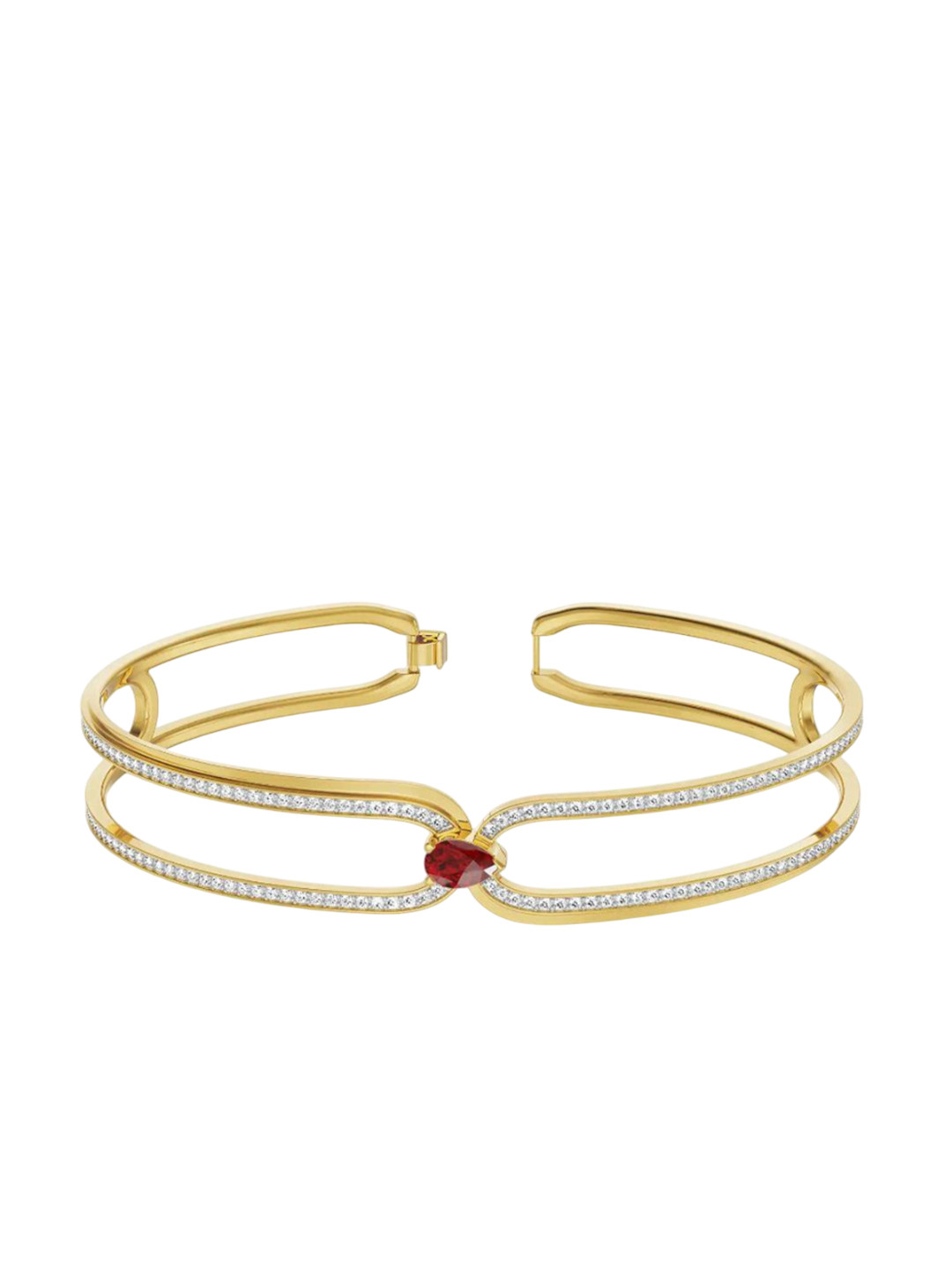 Emori Women 18KT Gold Ruby Lab Diamond Bracelet