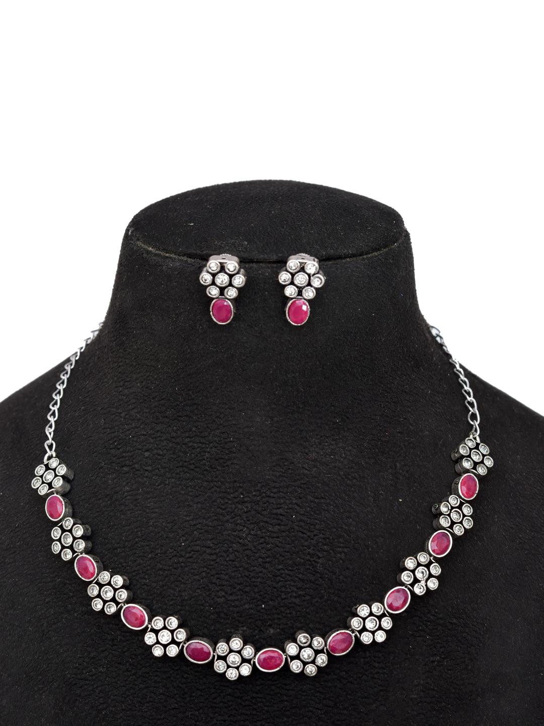 Rozy Styles Red Brass Jewellery Set