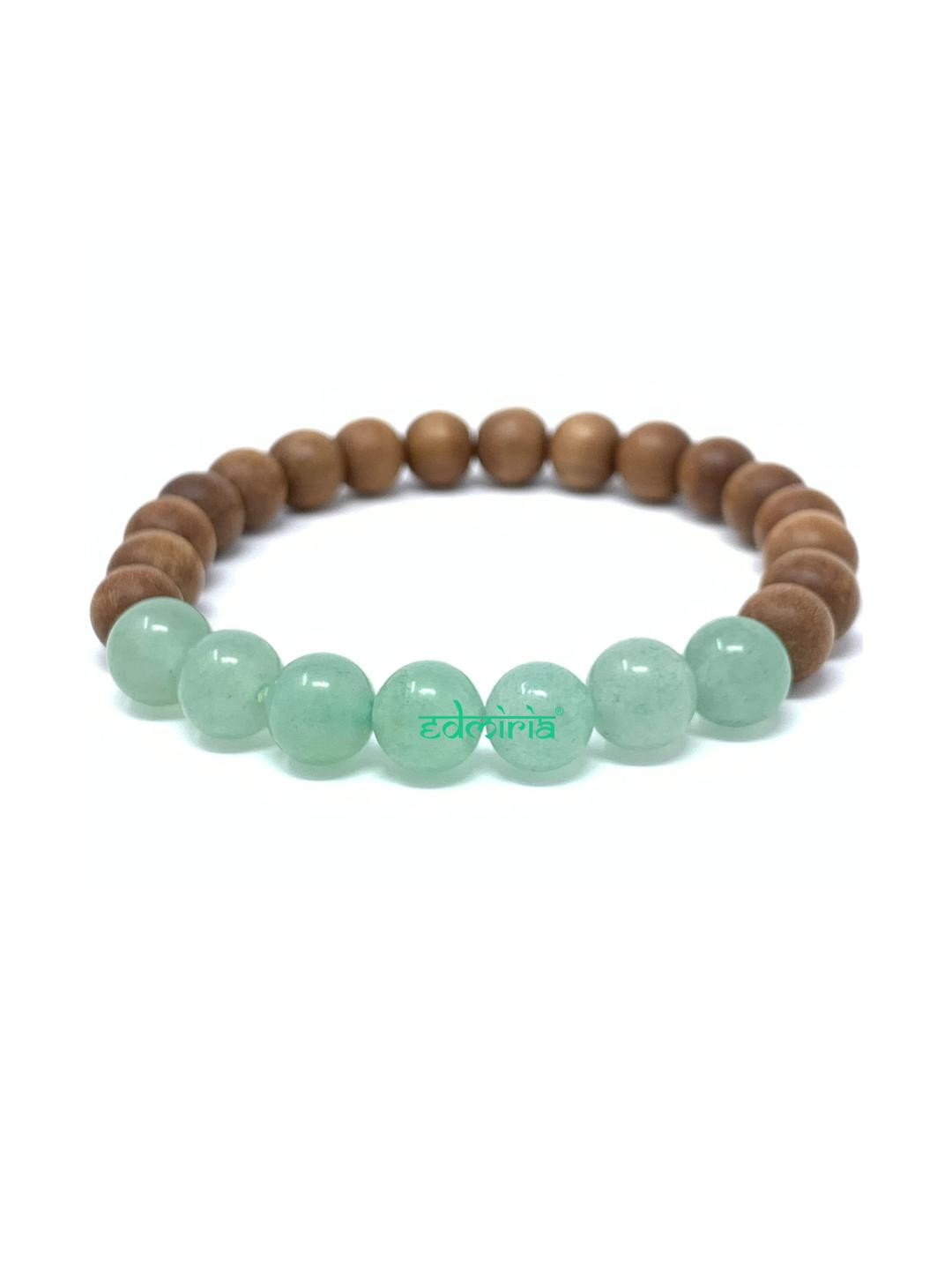 EDMIRIA Unisex Sandalwood Beads Elasticated Bracelet