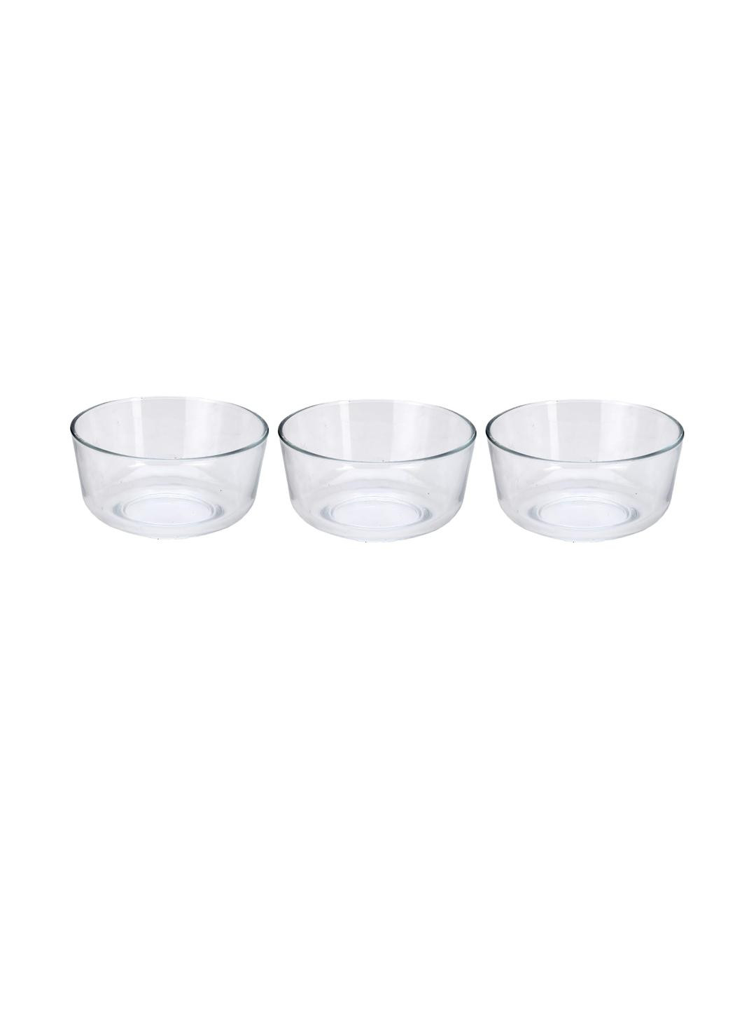 SOMIL Pack of 3 Clear Glass Serving Bowls