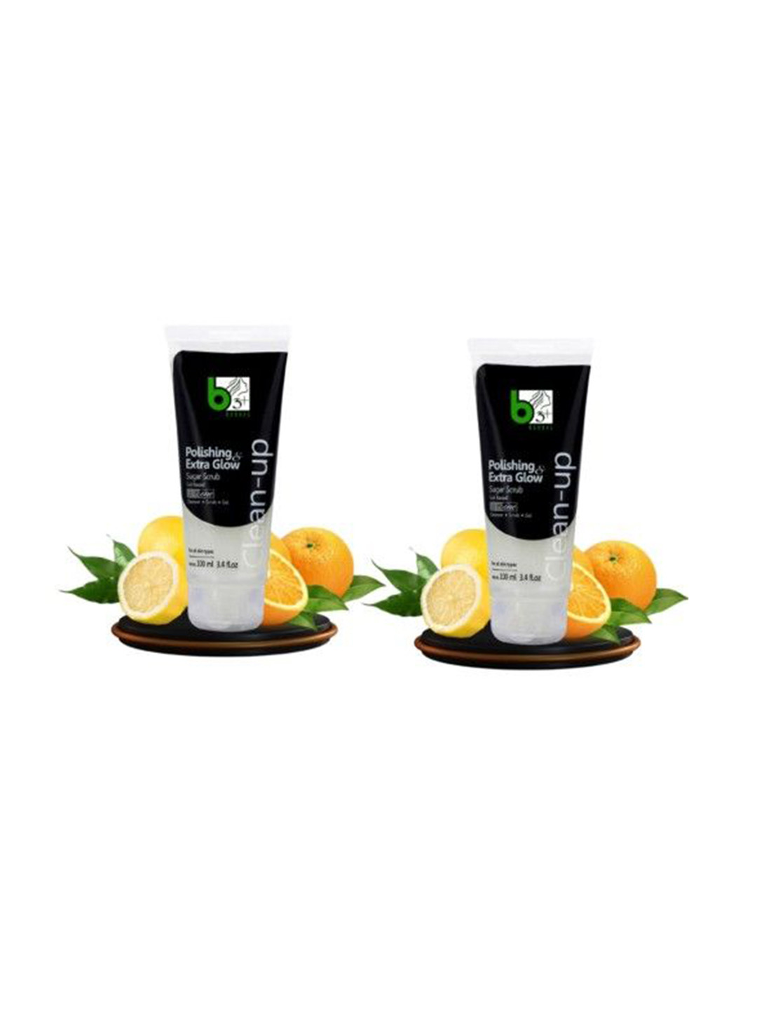 b3+ HERBAL Set Of 2 Polishing & Extra Glow Sugar Scrub - 100 ml Each