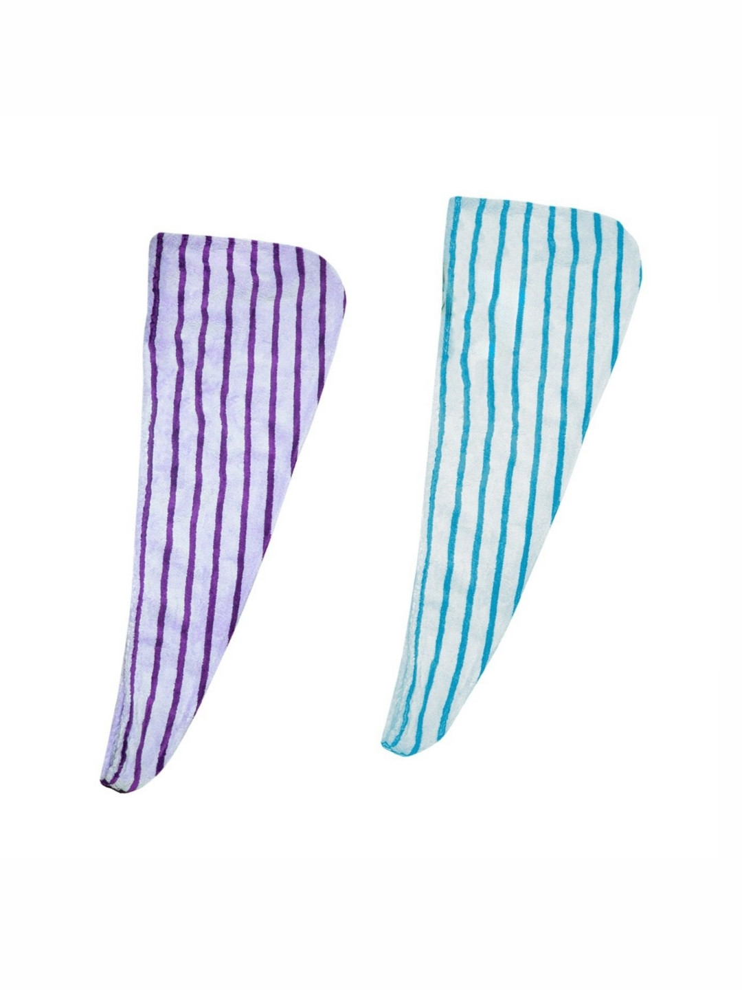 HOUSSE Lavender & Blue 2 Pieces Striped Microfber 300 GSM Towel Set