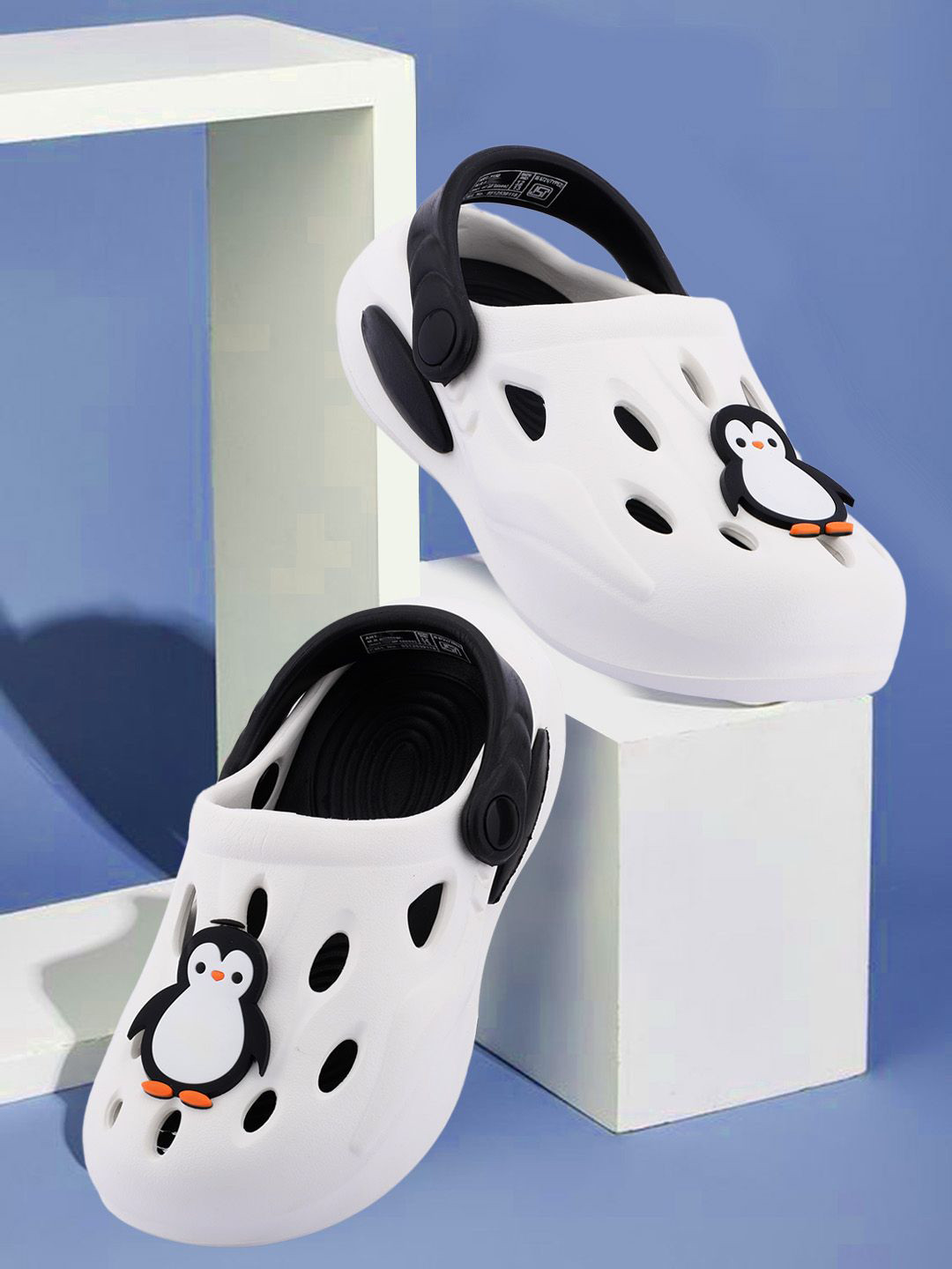 PASSION PETALS Kids Penguin Detailed Slingback Clogs