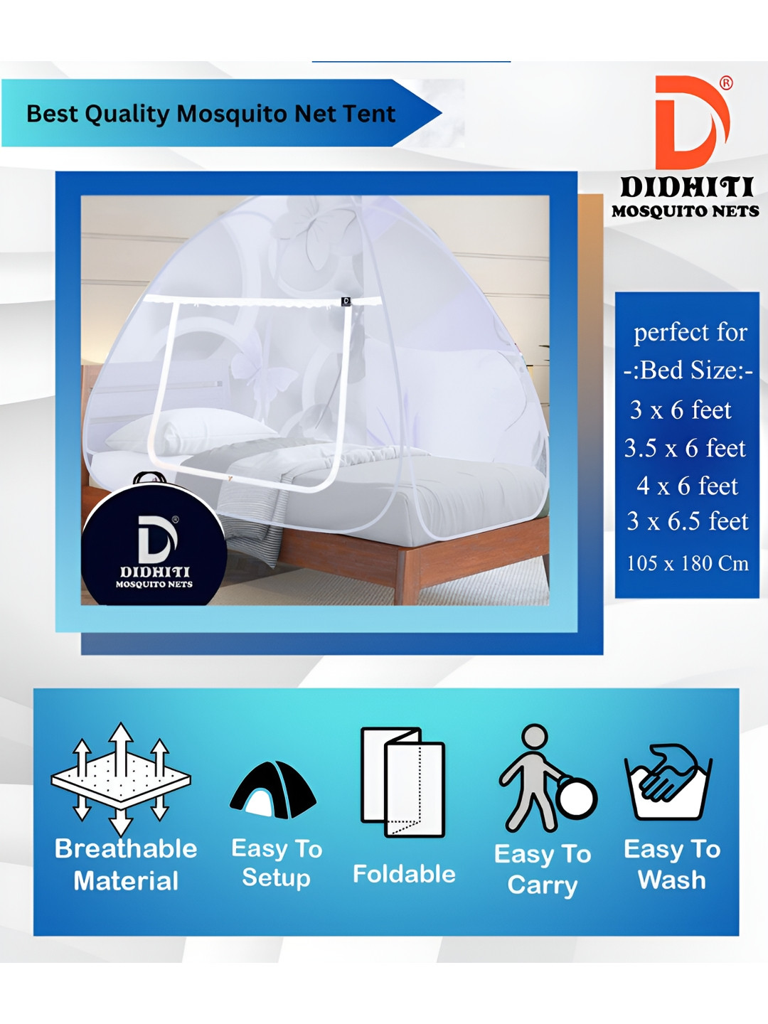 didhiti White Tent Mosquito Net