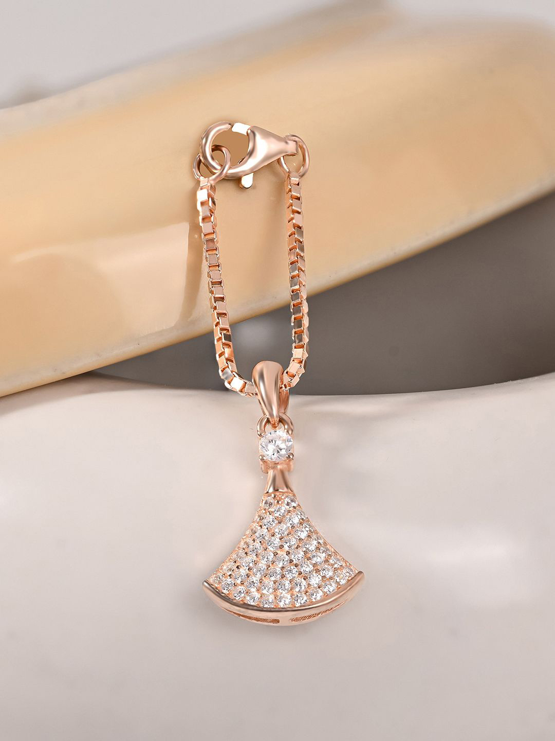TOUCH925 925 Silver Stone-Studded Necklace Charms