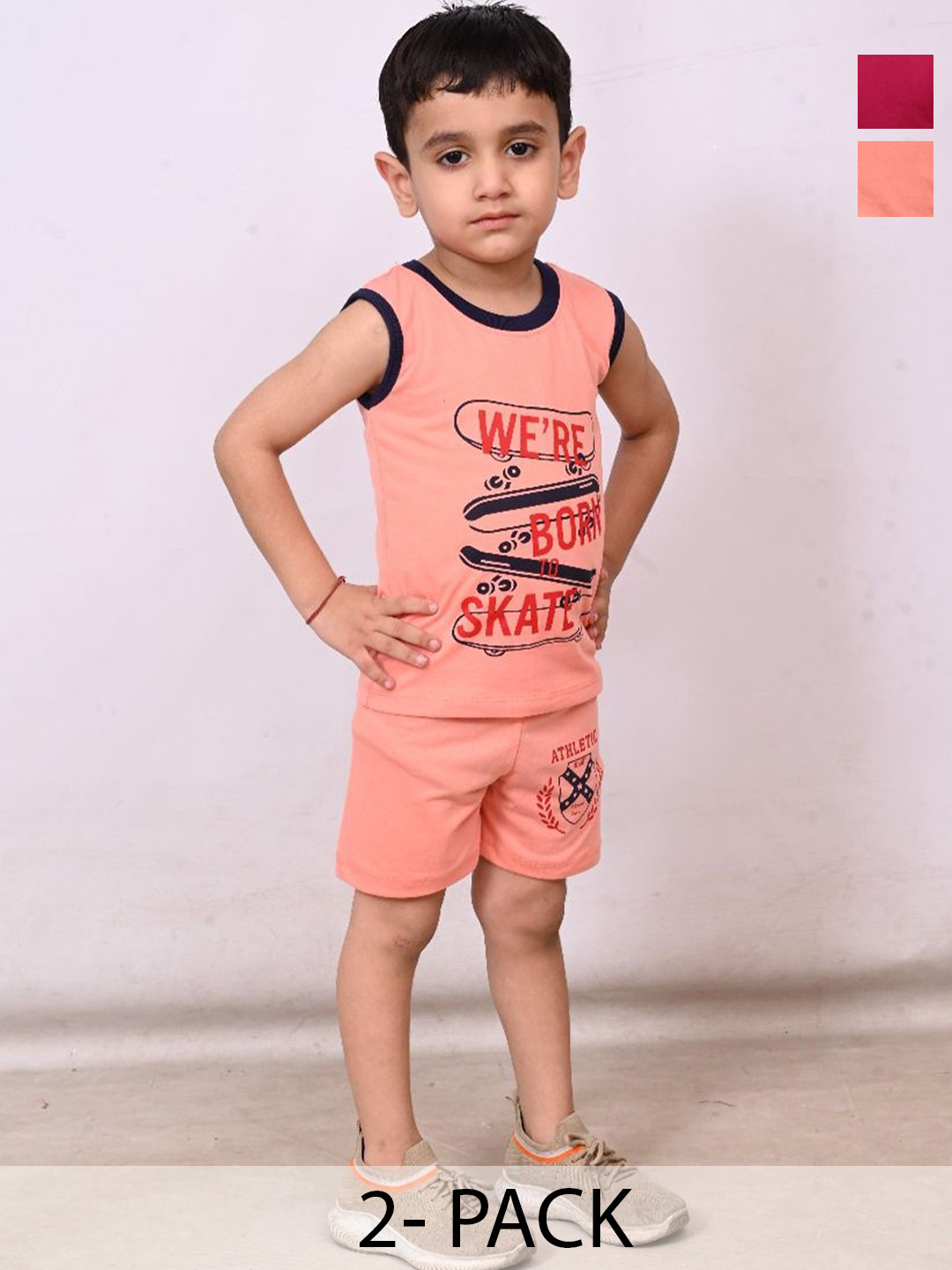 INDIA FASHION FAB Boys Printed T-shirt with Shorts