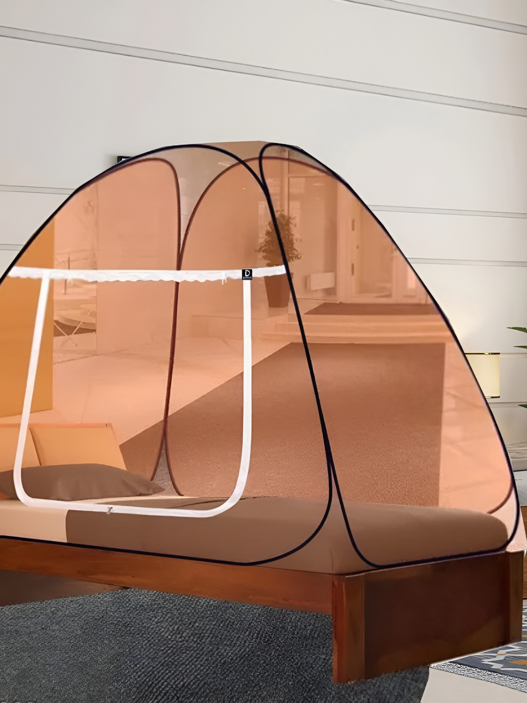 didhiti Khaki Single Bed Tent Mosquito Net