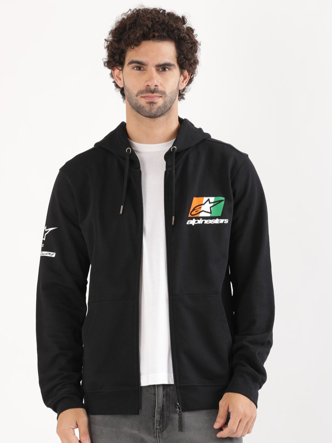 TVS Racing x Alpinestars Men Hooded Pure Cotton Sweatshirt