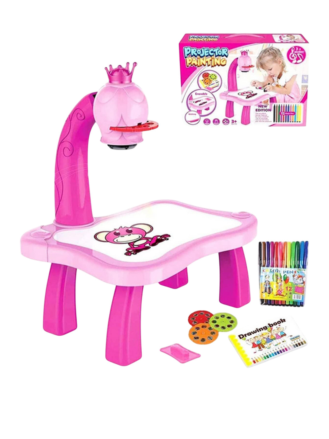 HASHONE Kids Drawing Projector Table