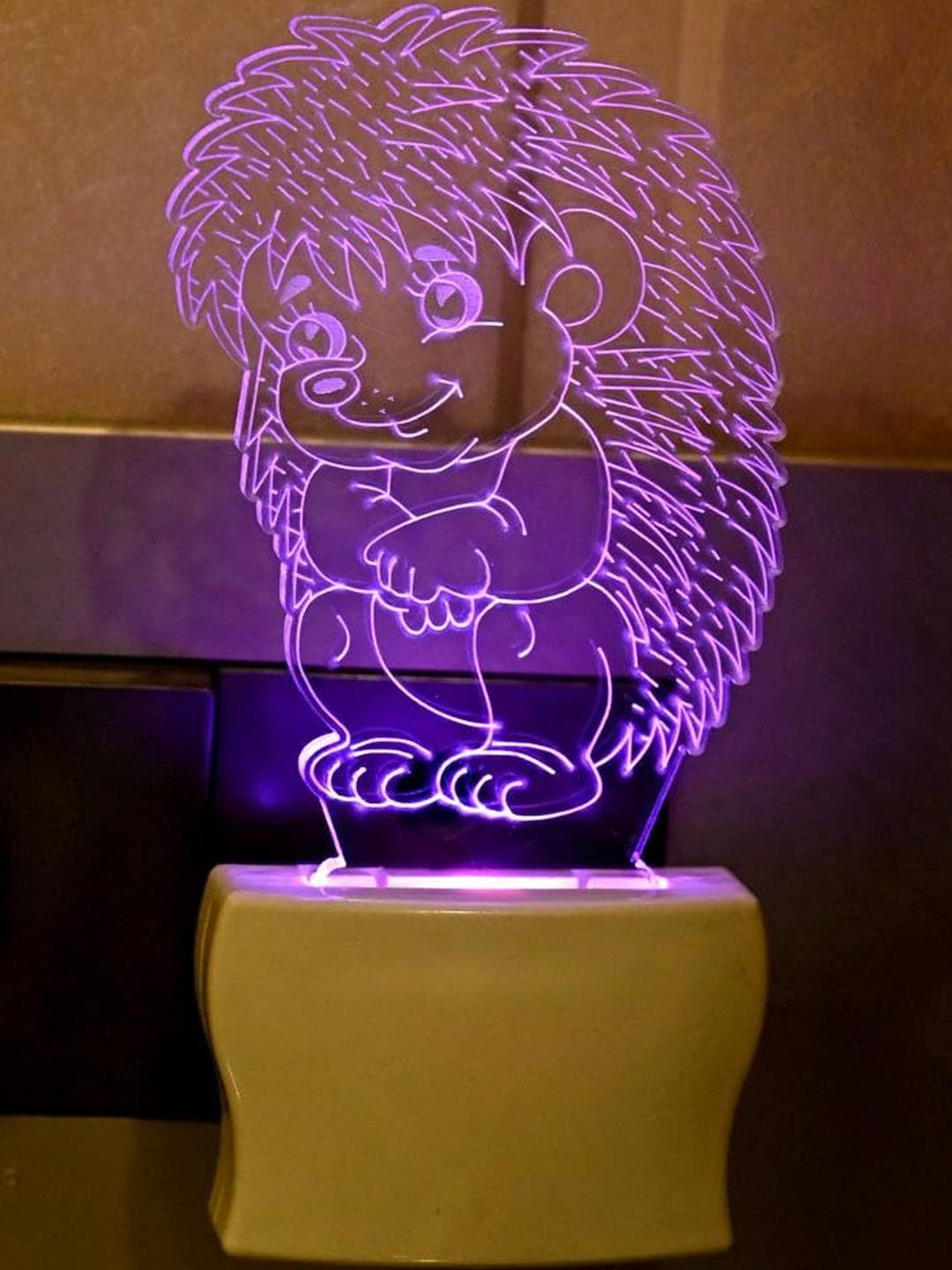 SOMIL 3D Illusion Porcupine Night Wall Lamp