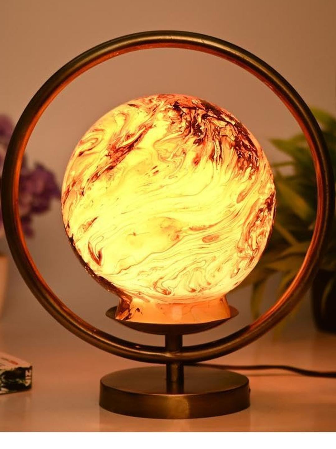 SOMIL Glass Globe Table Lamp