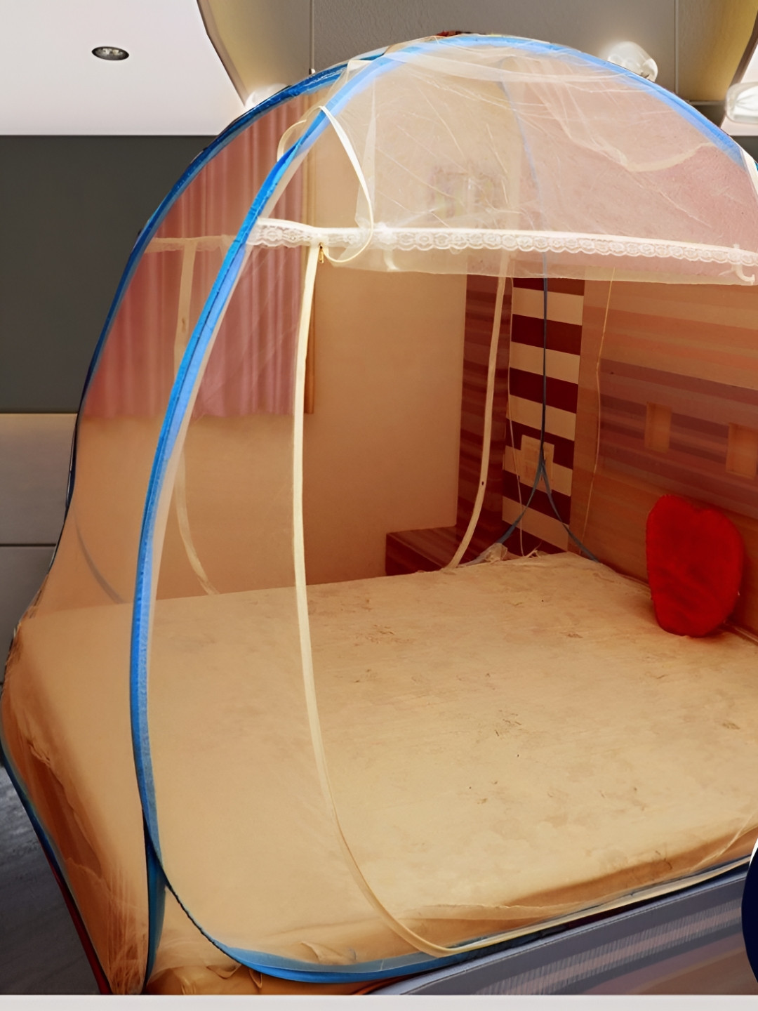 didhiti Khaki Queen Size Core Mosquito Net