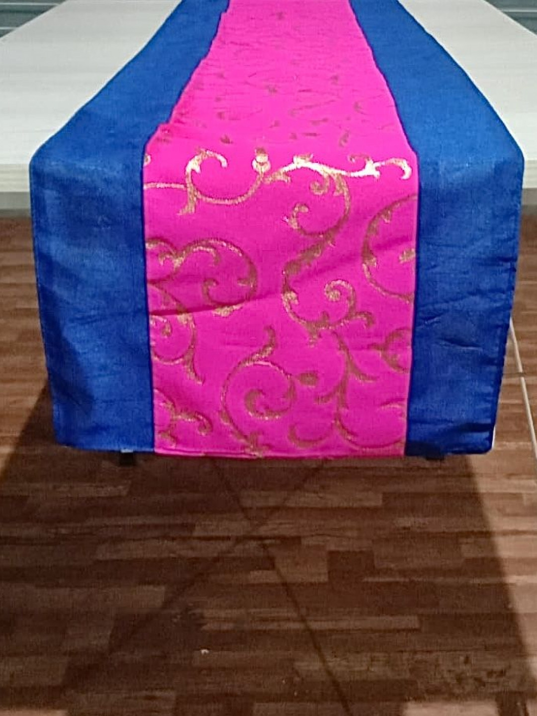 Pinkparrot Blue & Pink Jacquard Table Runner