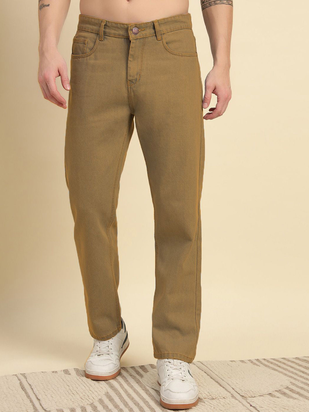 RAGZO Men Baggy Mid-Rise Pure Cotton Jeans