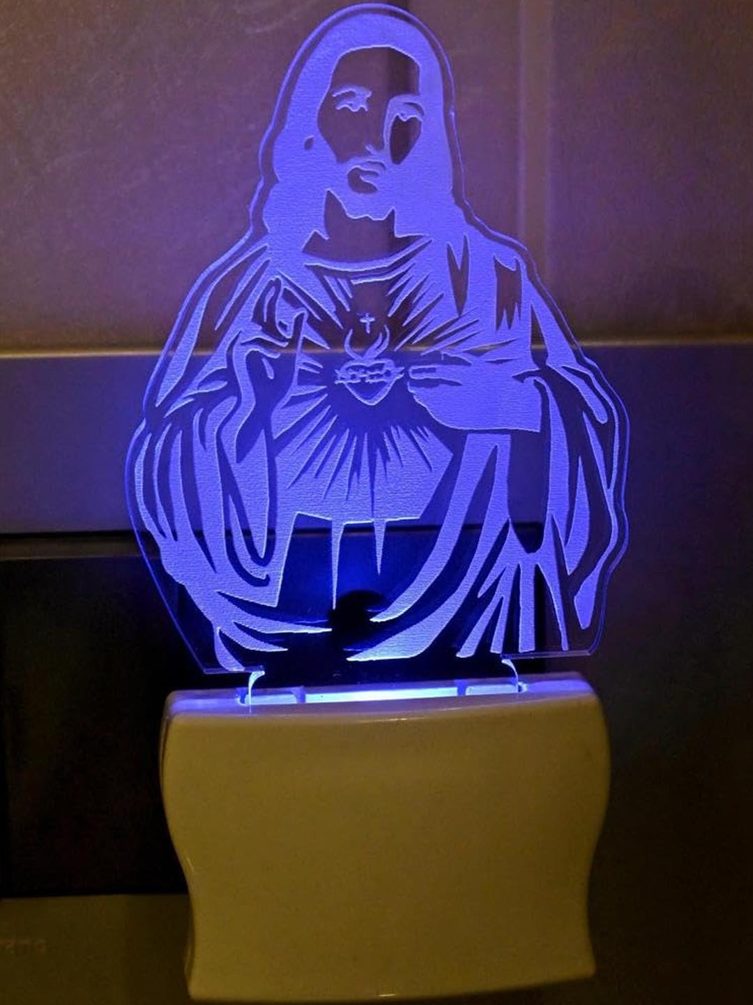 SOMIL 3D Illusion Jesus Night Wall Lamp