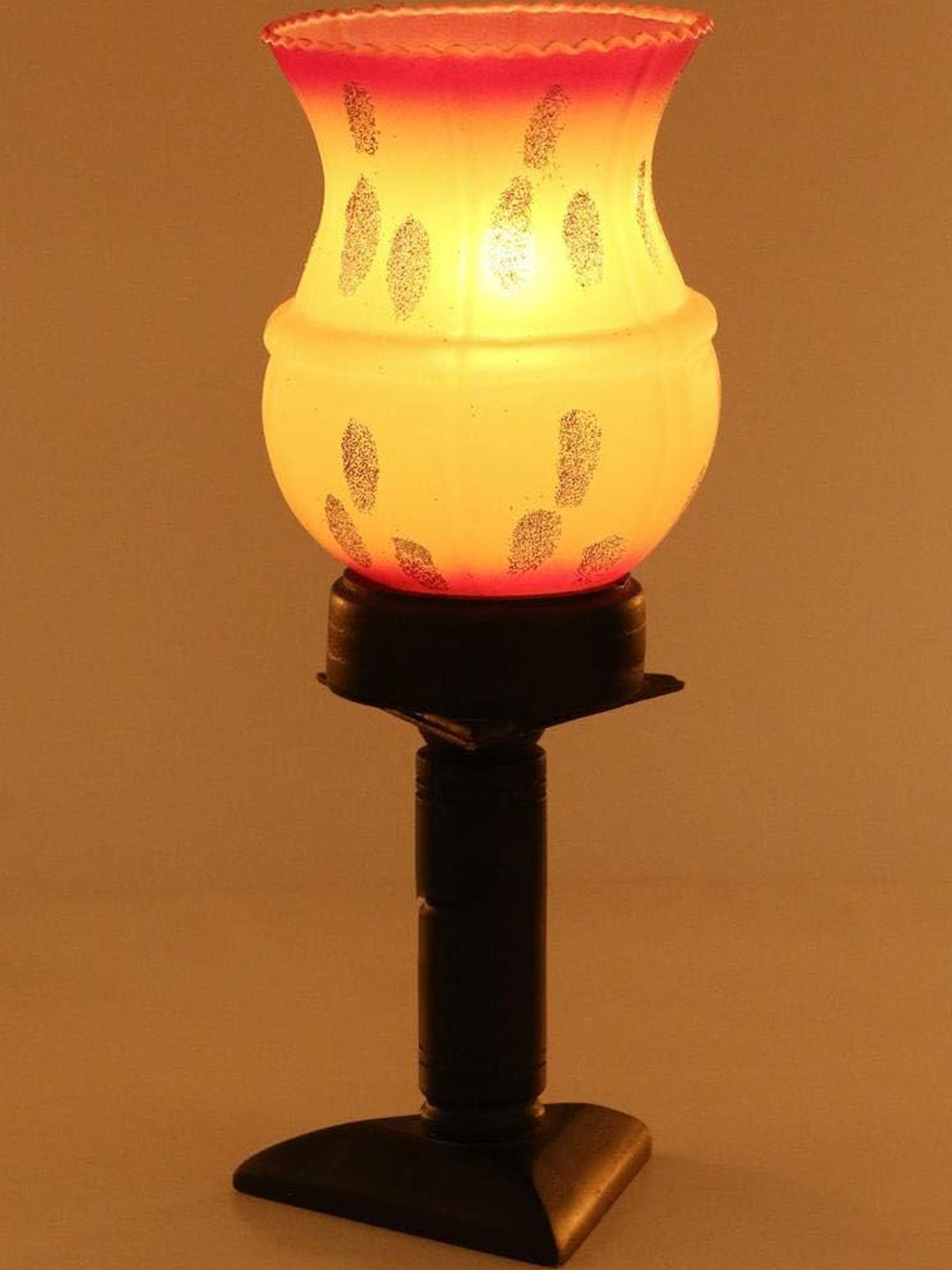 SOMIL Black Glass Cylinder Table Lamp